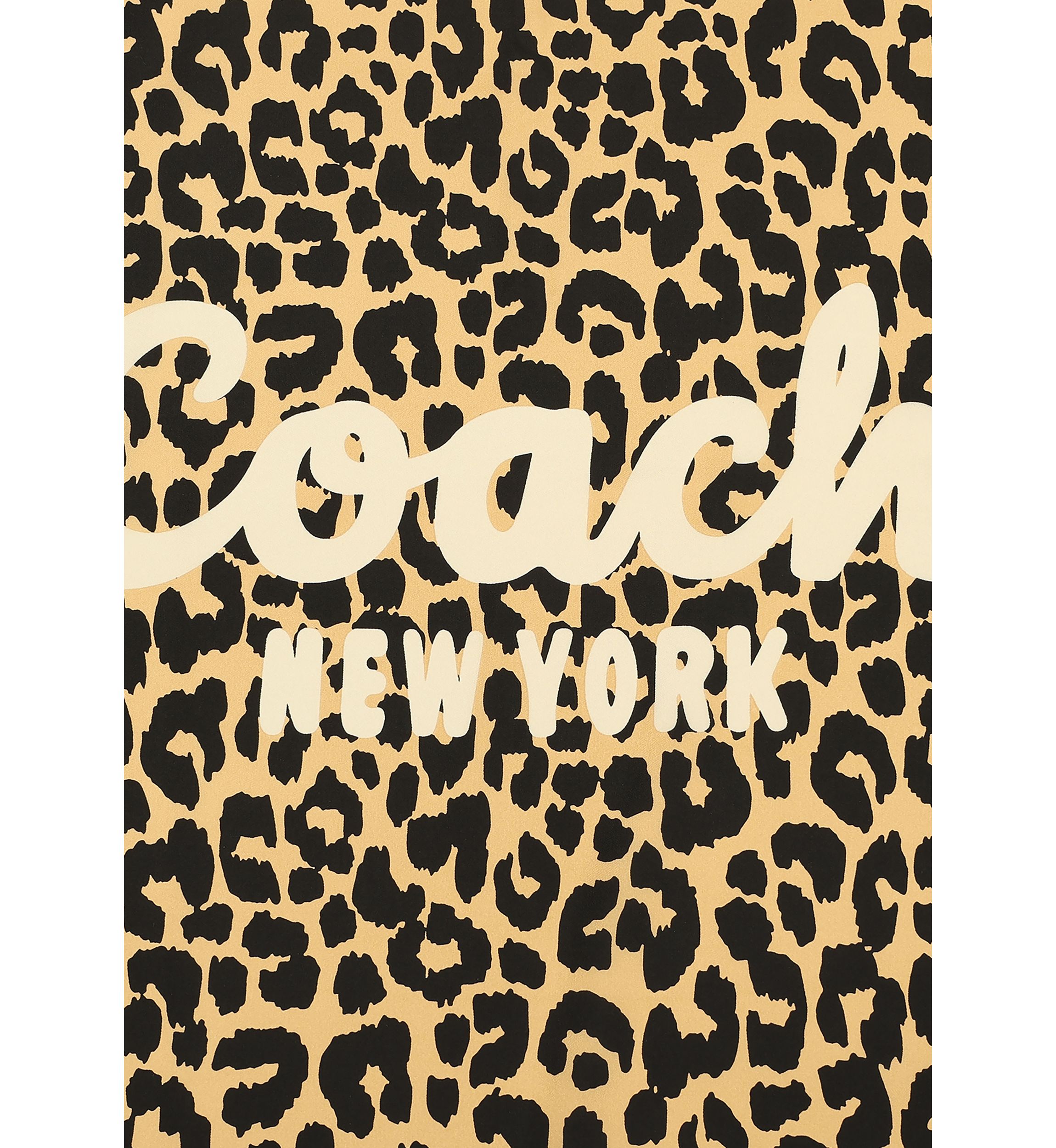 Script Leopard Printed Silk Bandana Scarf