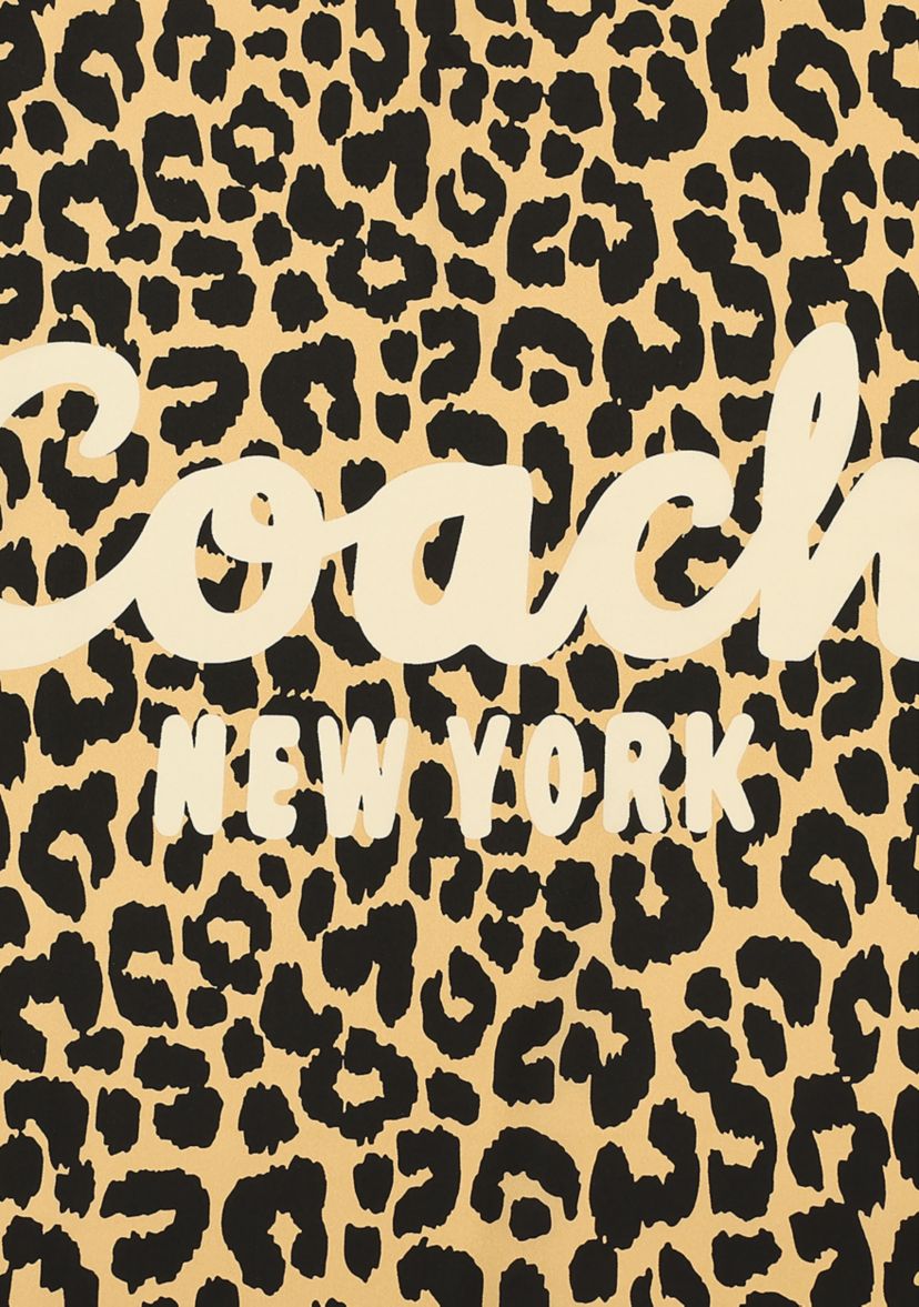 Script Leopard Printed Silk Bandana Scarf