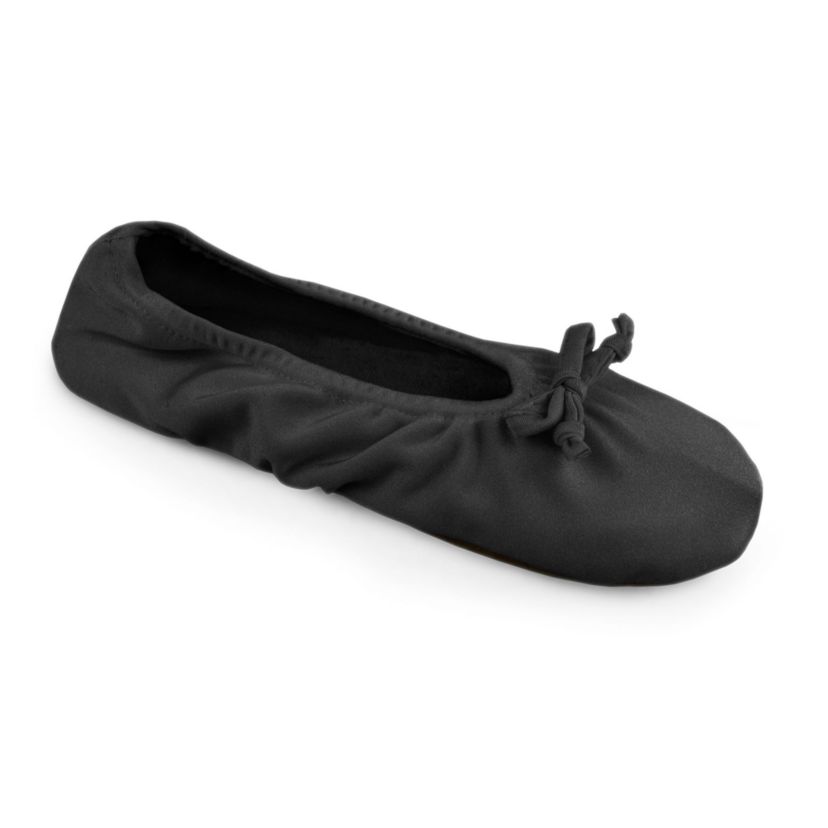 Womens Stretch Satin Ballerina Slipper