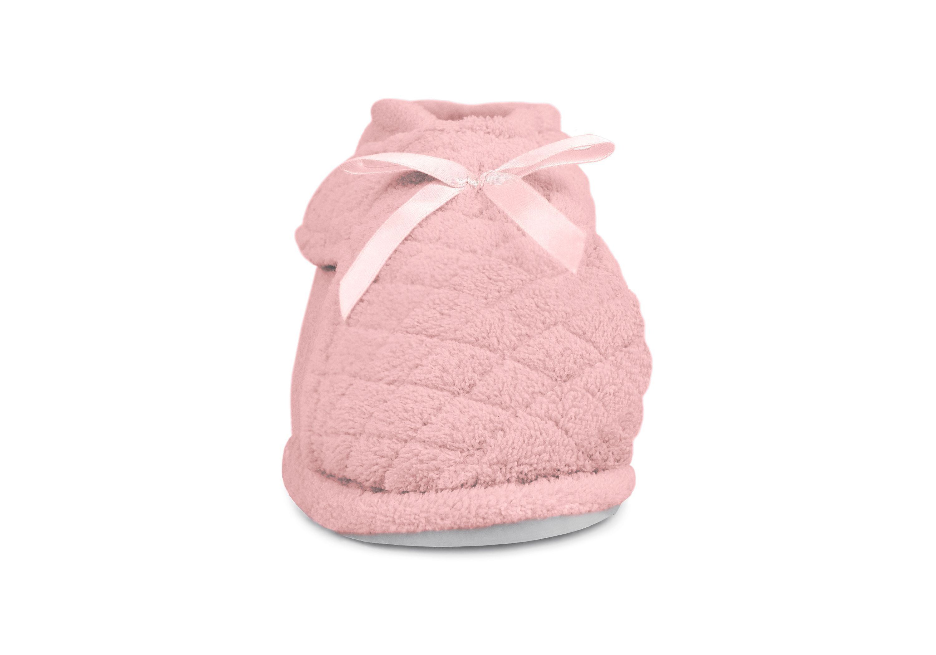 Womens Micro Chenille Adjustable Bootie Slippers