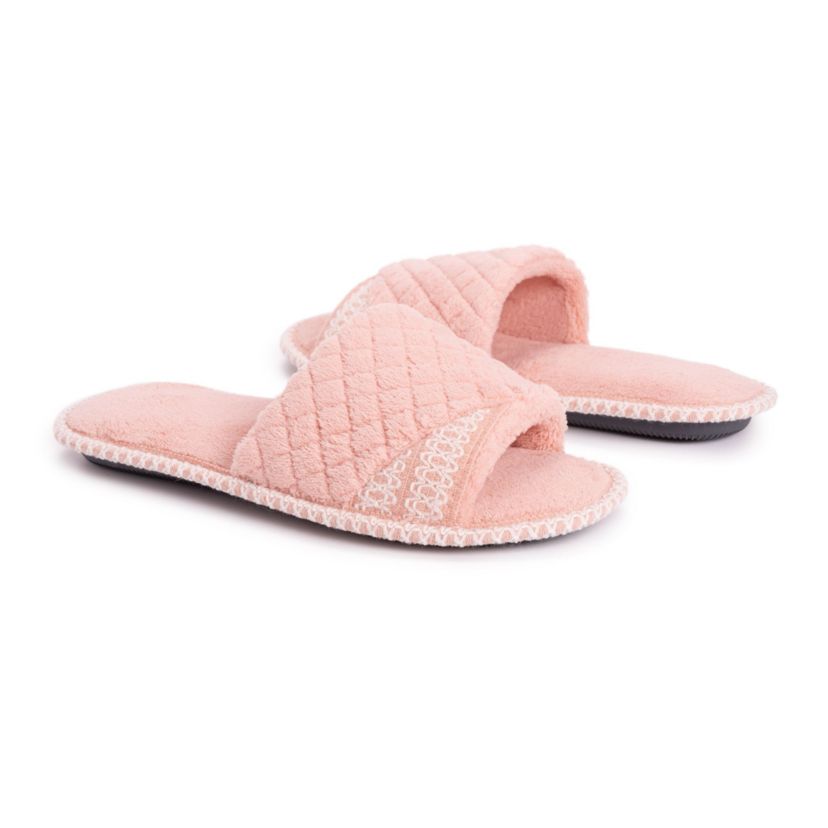 Womens Sally Open Toe Scuff Slipper