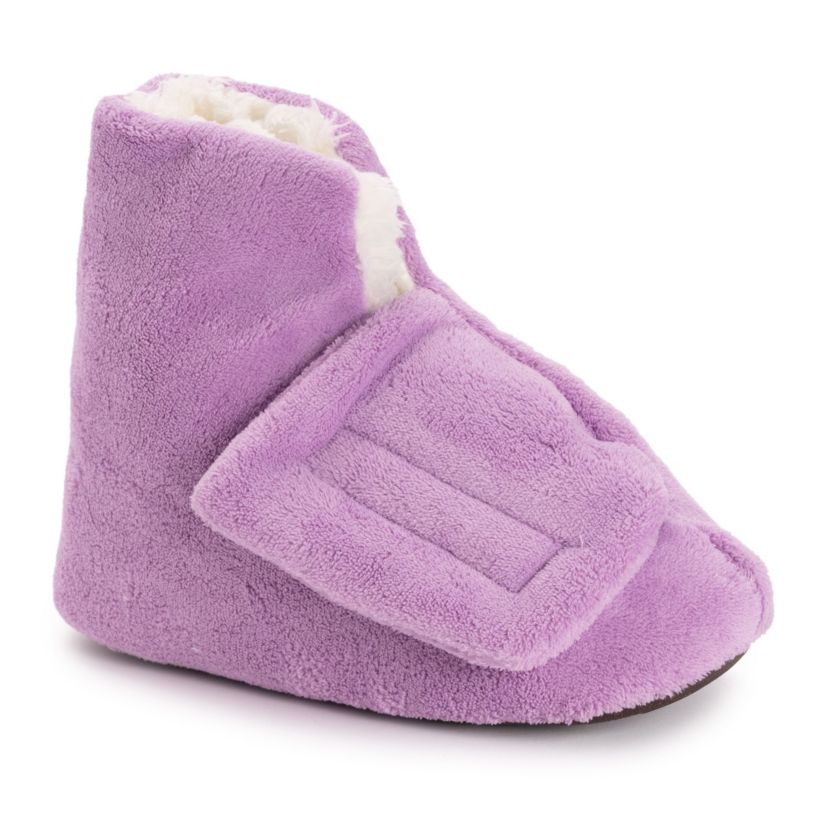 Womens Faux Fur Lined Bootie Slippers