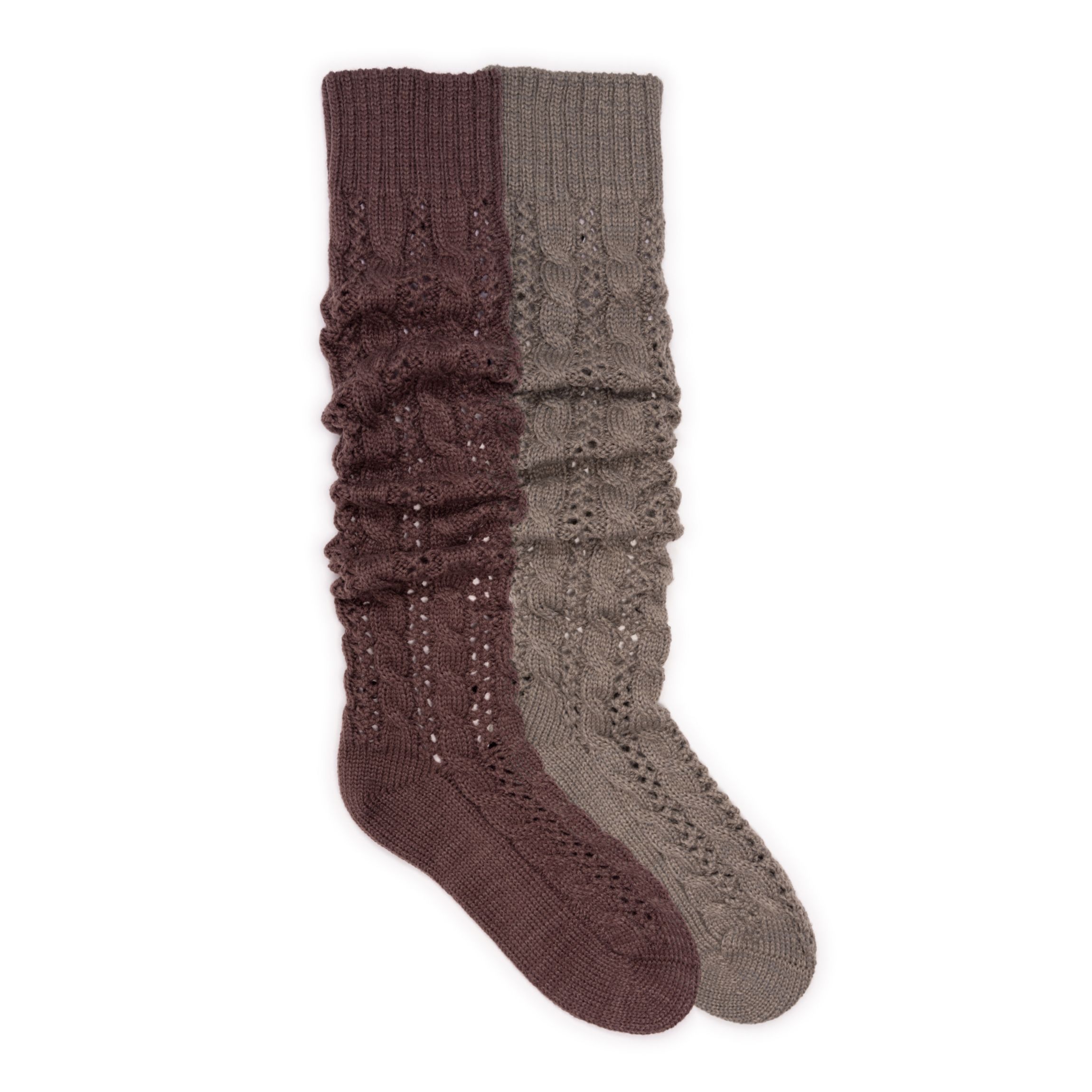 Womens Slouch Knit Cable (2 Pair Pack)