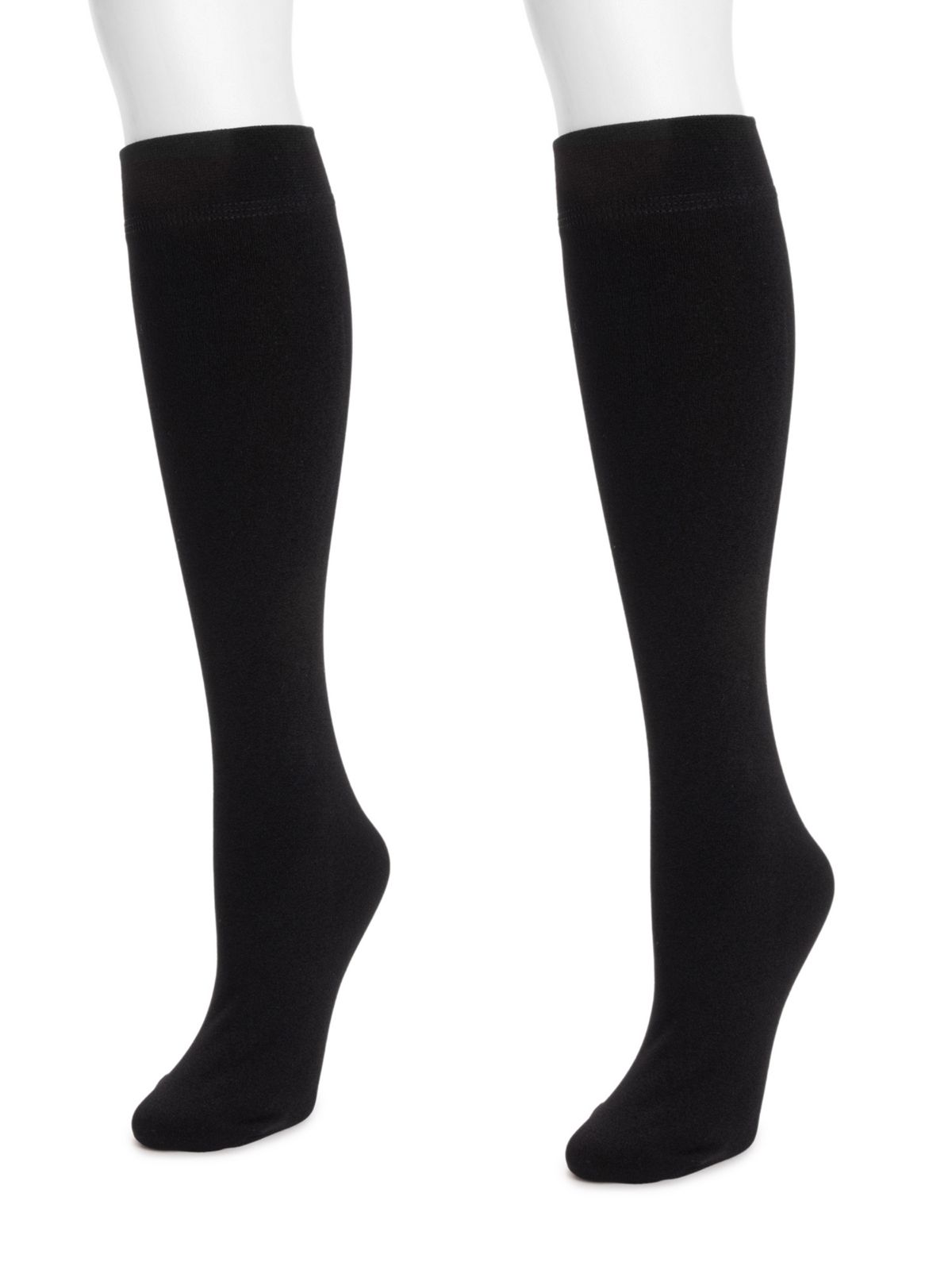 Womens 2 Pack Fleece Lined Knee High Socks