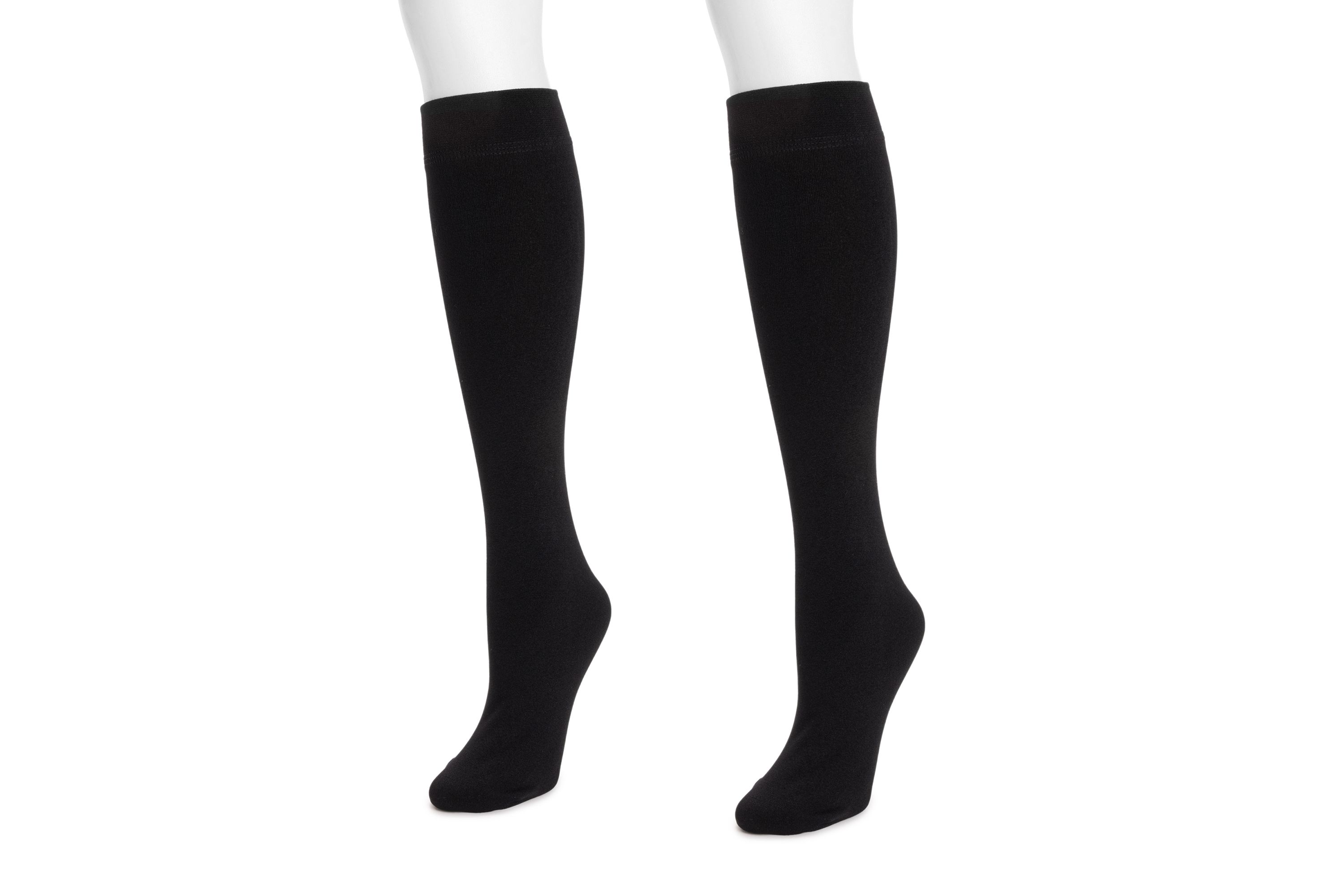 Womens 2 Pack Fleece Lined Knee High Socks