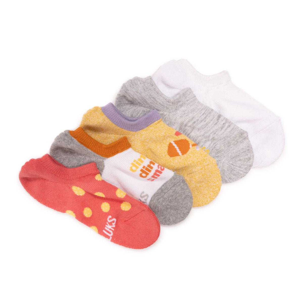 Womens Set of 5 Pickleball No Show Socks