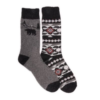 MUK LUKS Men's Wool Socks (2 Pair Pack)