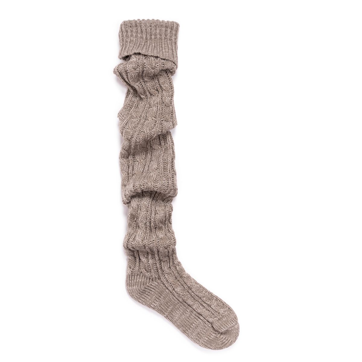 Womens Cable Knit Over the Knee Socks