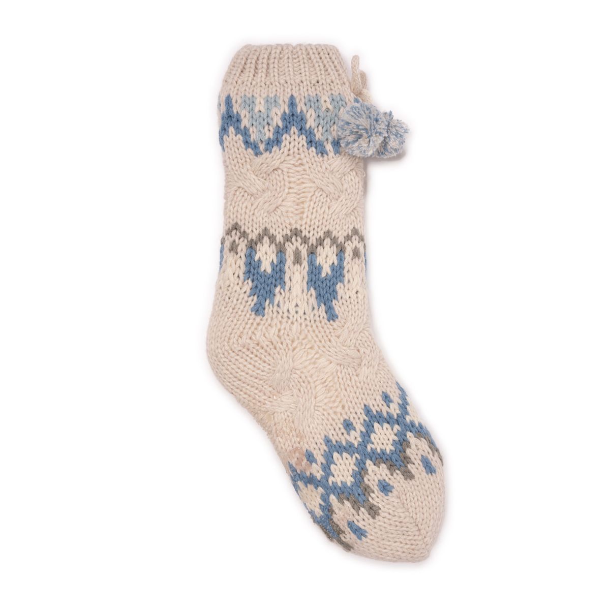 Womens Chunky Fairisle/Cable Mix Cabin Socks