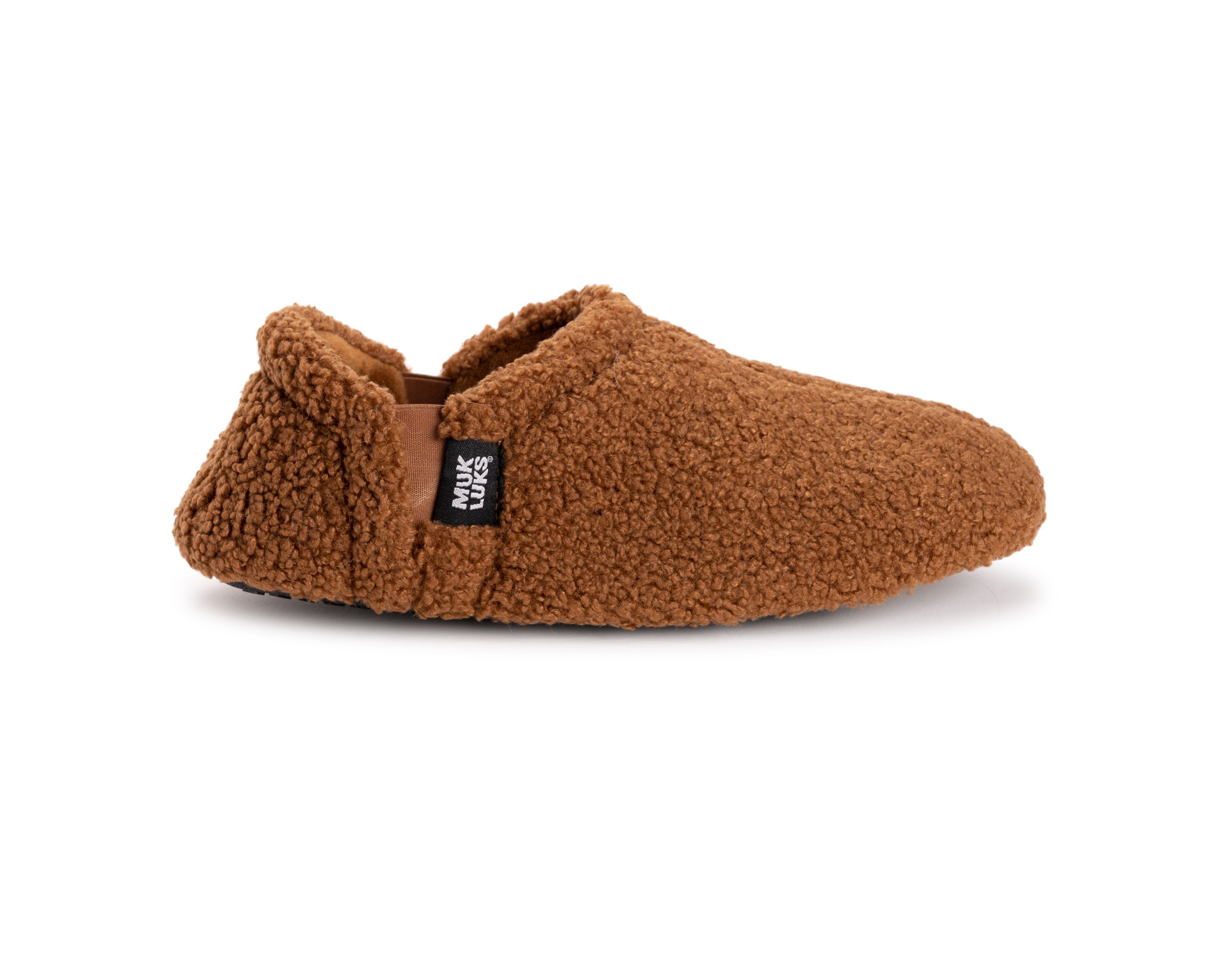 Womens Flannel Plaid Slipper with Berber heel