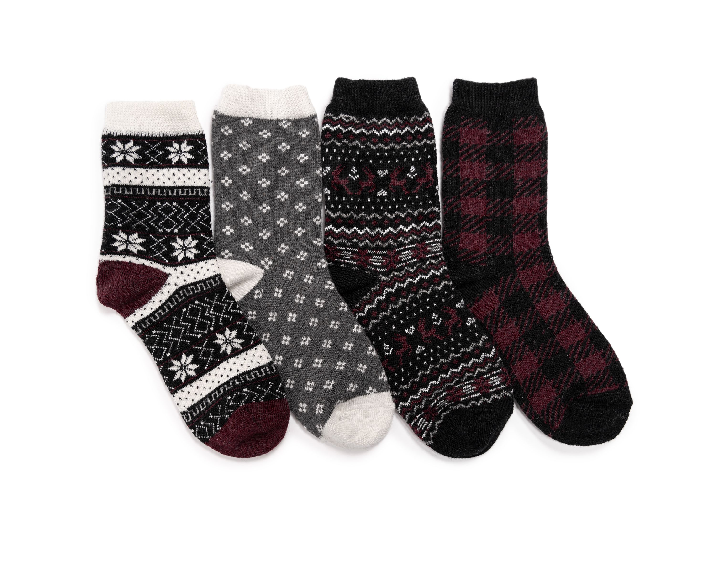 Womens 4 Pack Holiday Boot Socks