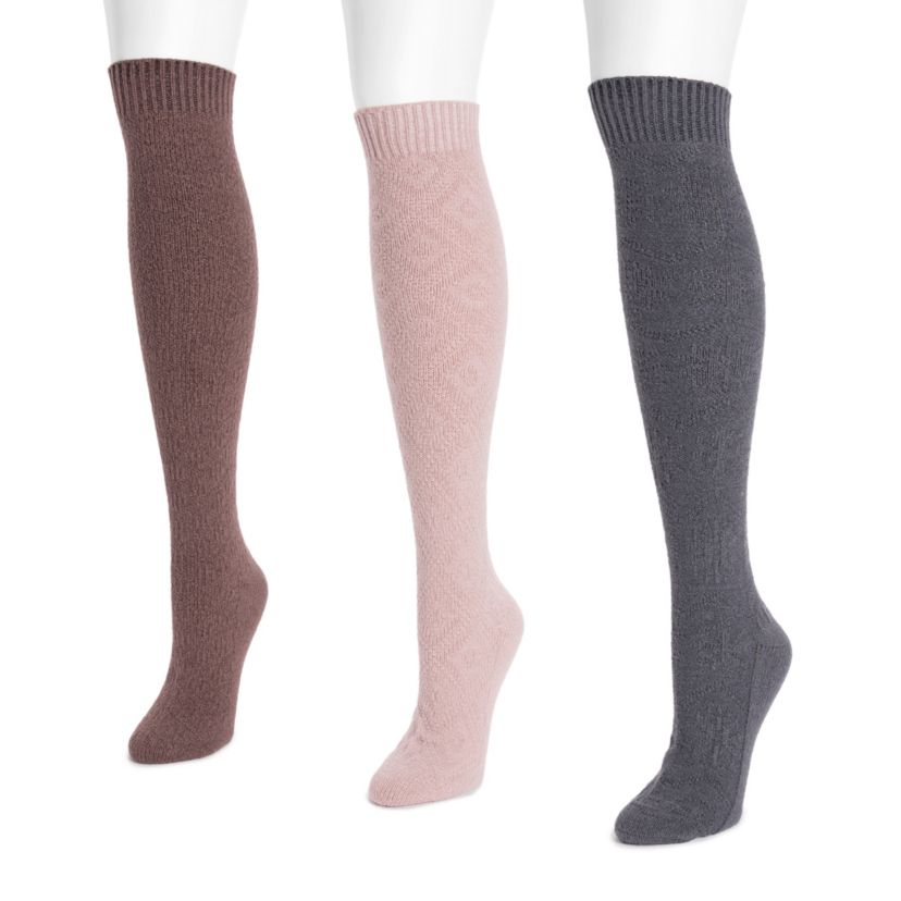 Womens 3 Pair Pack Knee High Socks