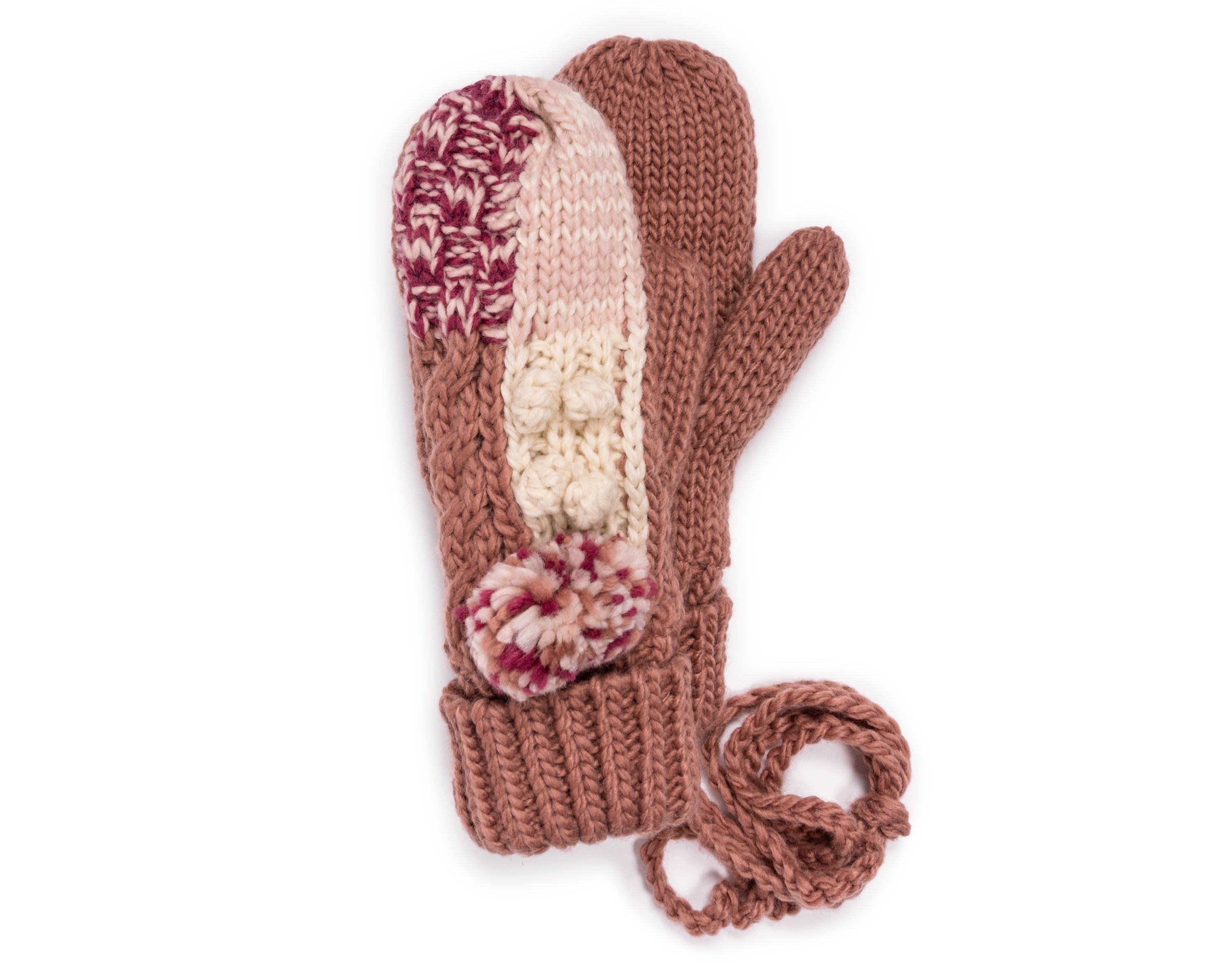 Womens Patchwork Mitten Accessories