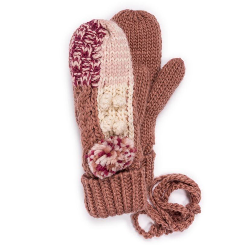 Womens Patchwork Mitten Accessories