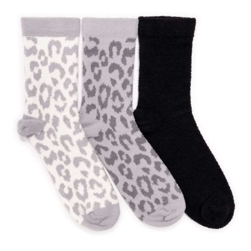 Womens 3 Pack Cozy Compression Crew Socks