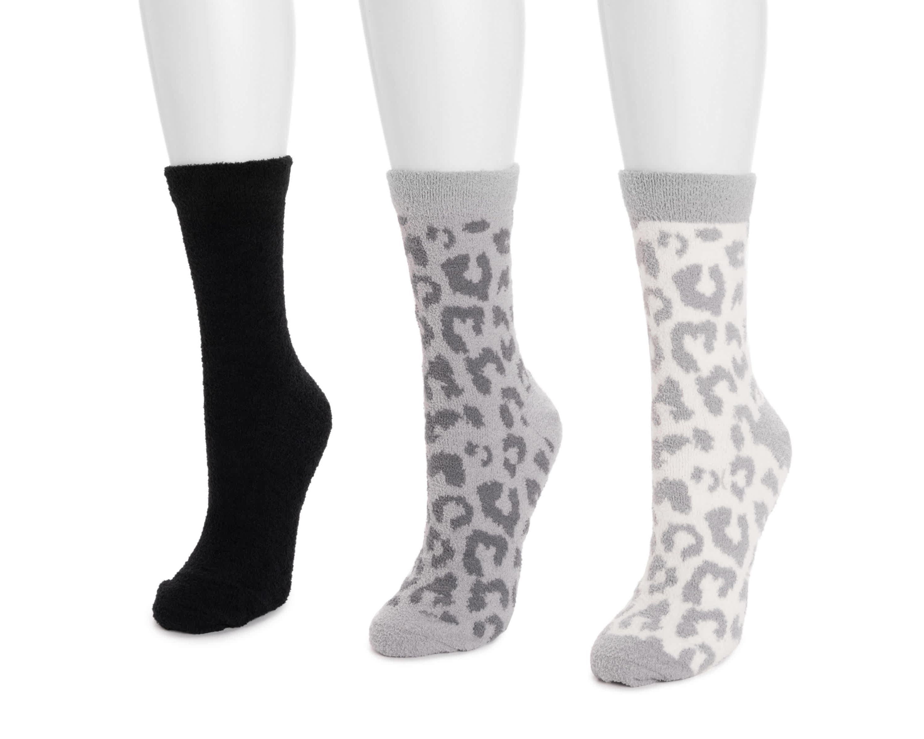 Womens 3 Pack Cozy Compression Crew Socks