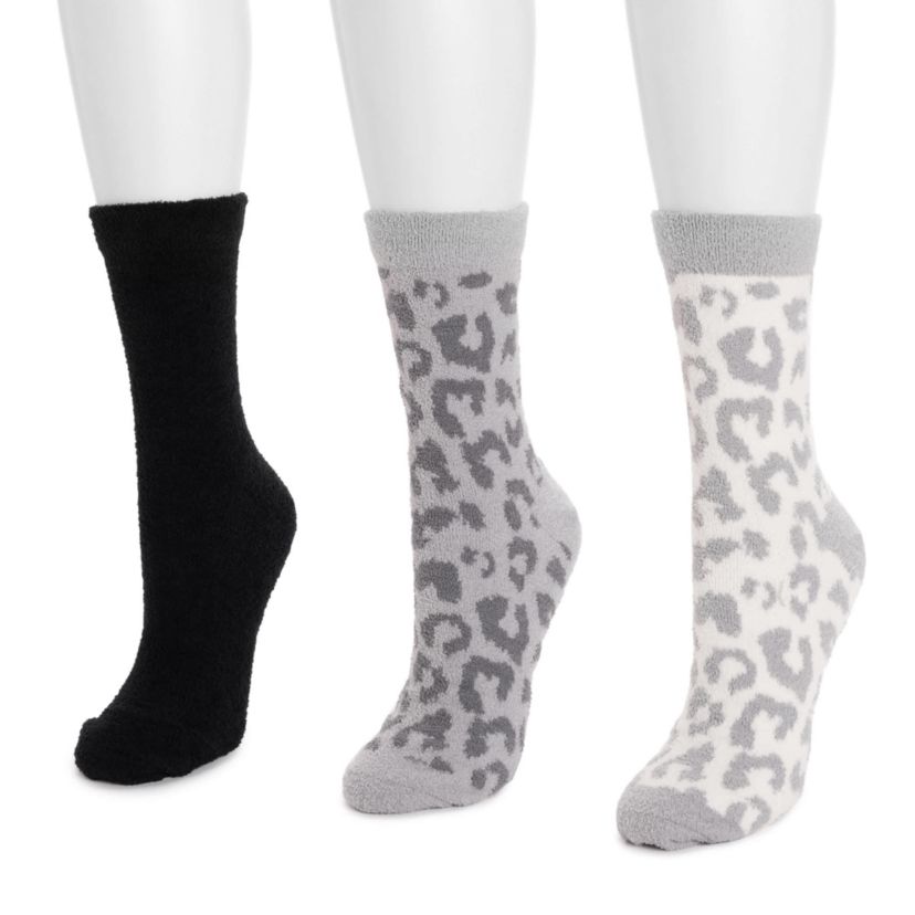 Womens 3 Pack Cozy Compression Crew Socks