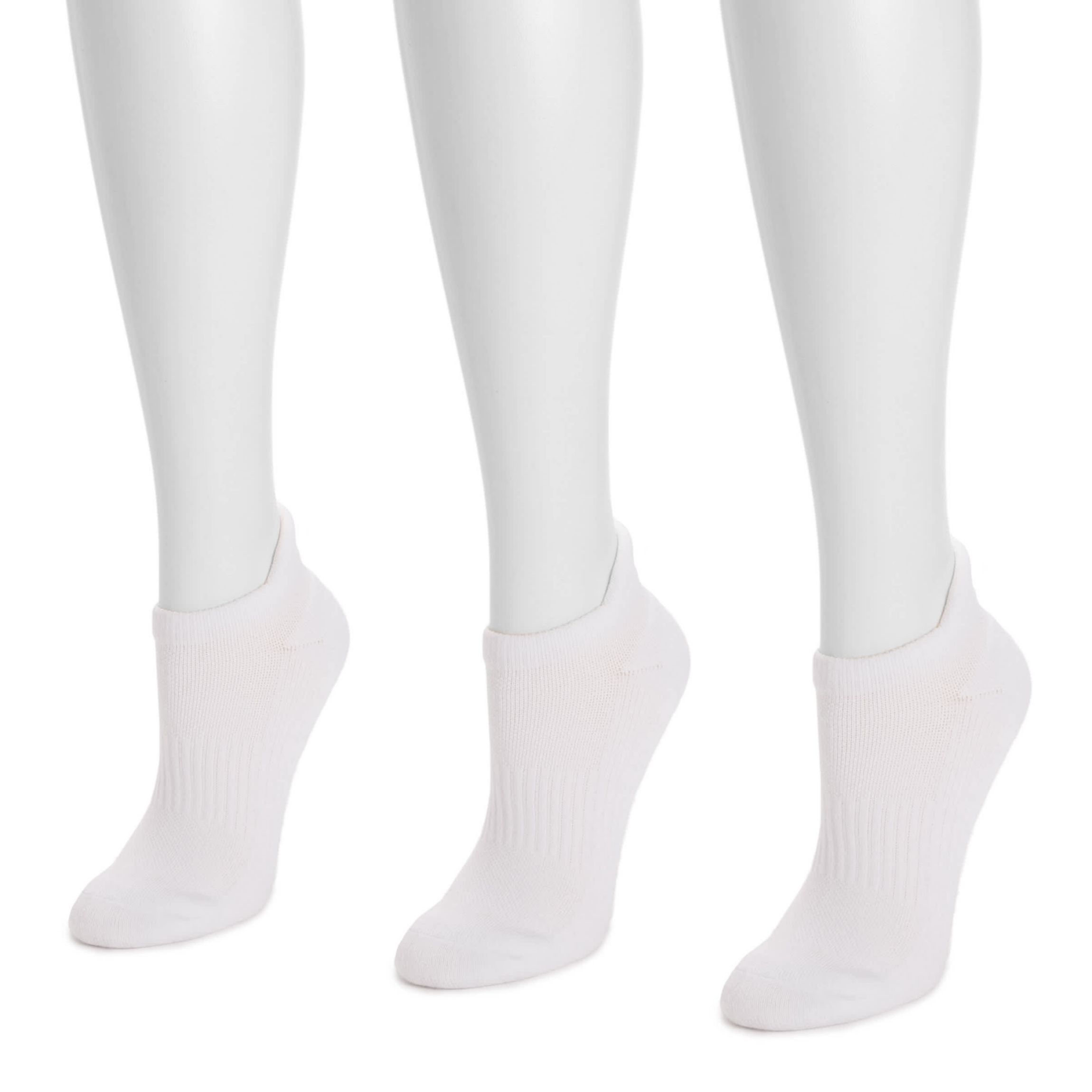 Womens 3 Pack Nylon Compression Ankle Socks