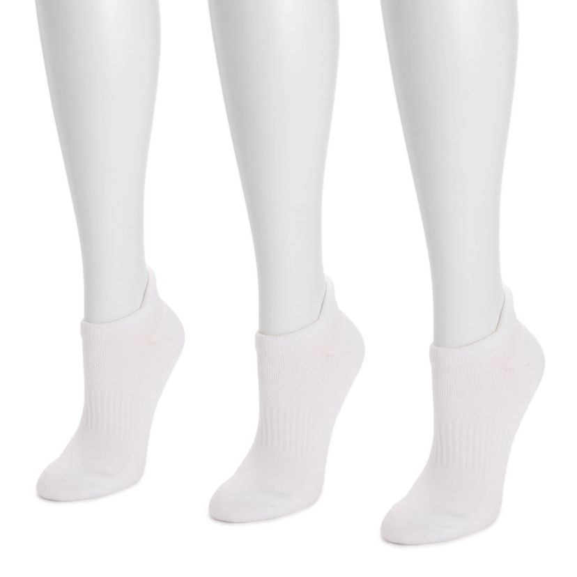 Womens 3 Pack Nylon Compression Ankle Socks