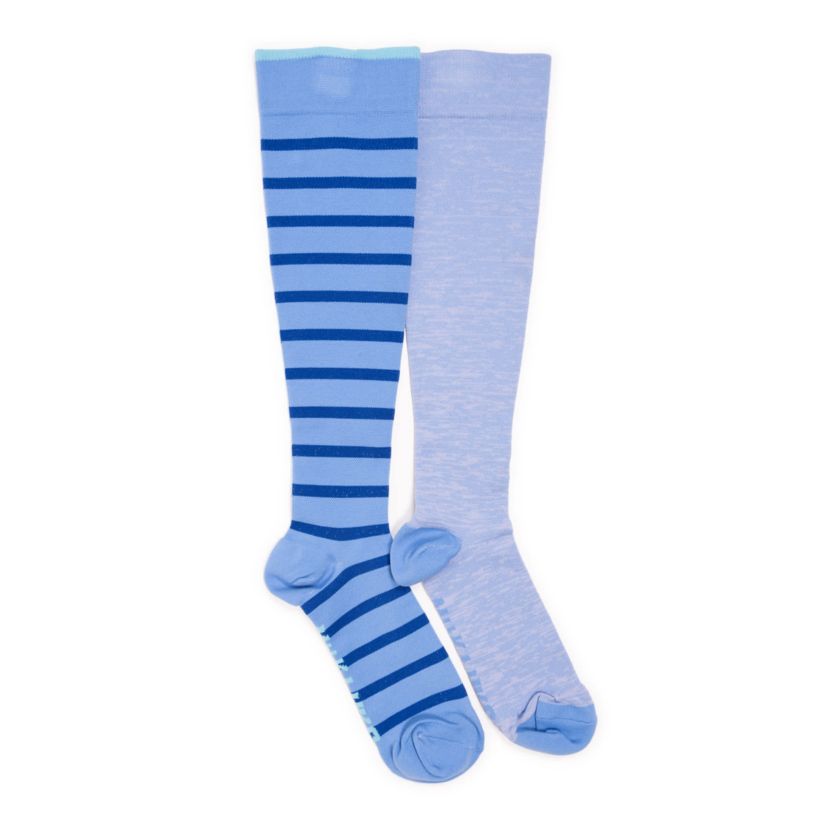 Womens 2 Pair Pack Nylon Compression Knee High Socks