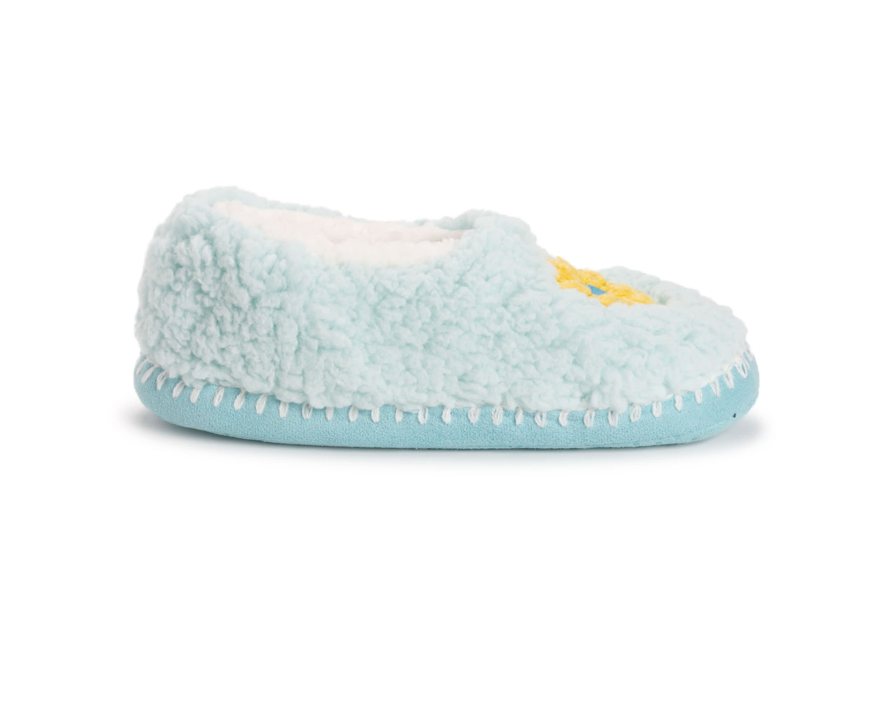 Womens Sherpa Ballerina with Applique- Color Bottom