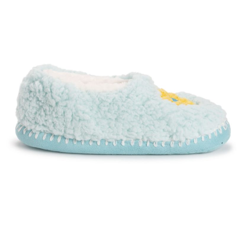 Womens Sherpa Ballerina with Applique- Color Bottom