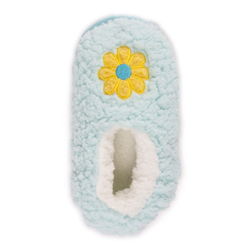 Womens Sherpa Ballerina with Applique- Color Bottom