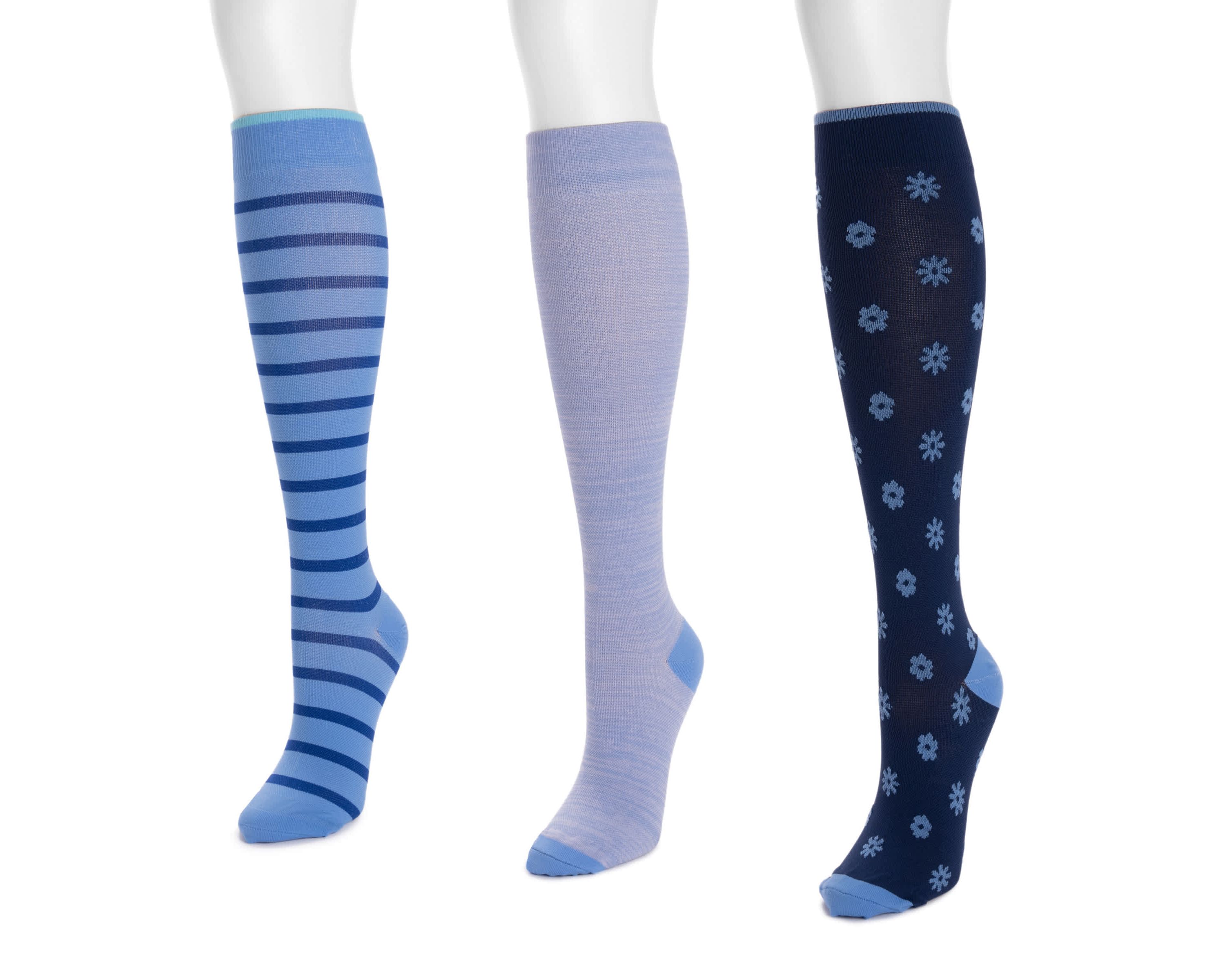 Womens 3 Pair Pack Compression Socks