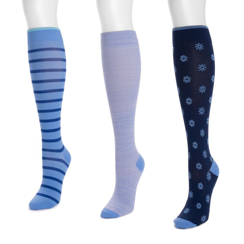 Womens 3 Pair Pack Compression Socks
