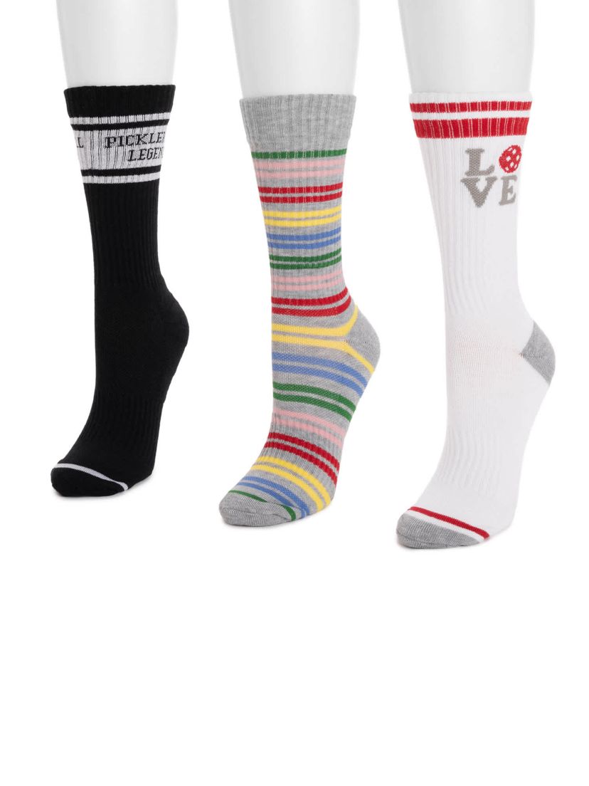 Womens 3 Pack Cotton Compression Crew Socks