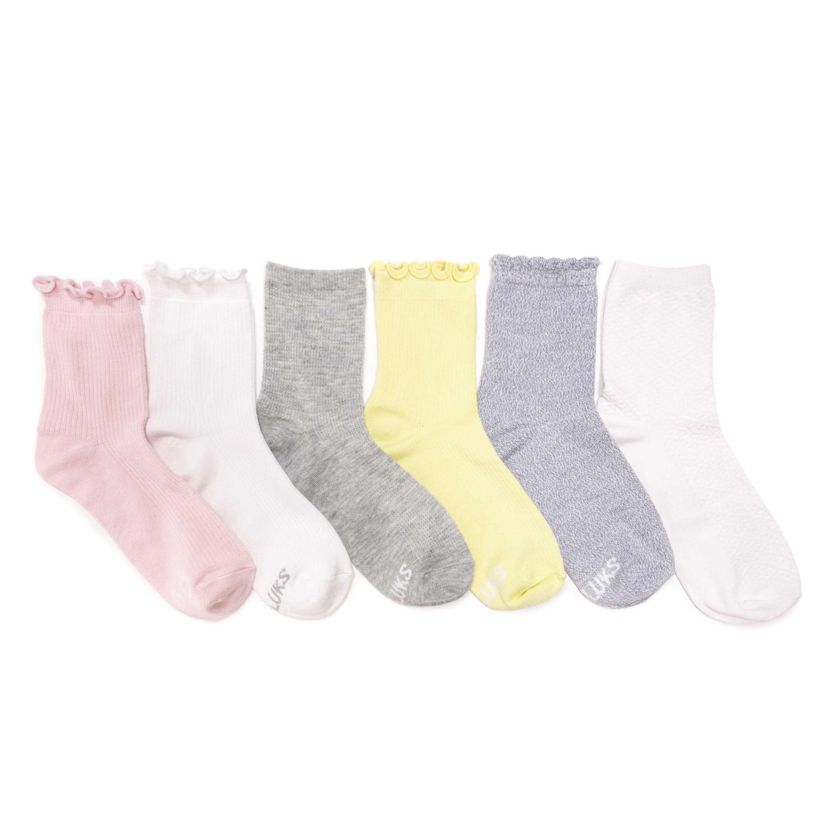 Womens 6 Pack Whisper Soft Crew Socks