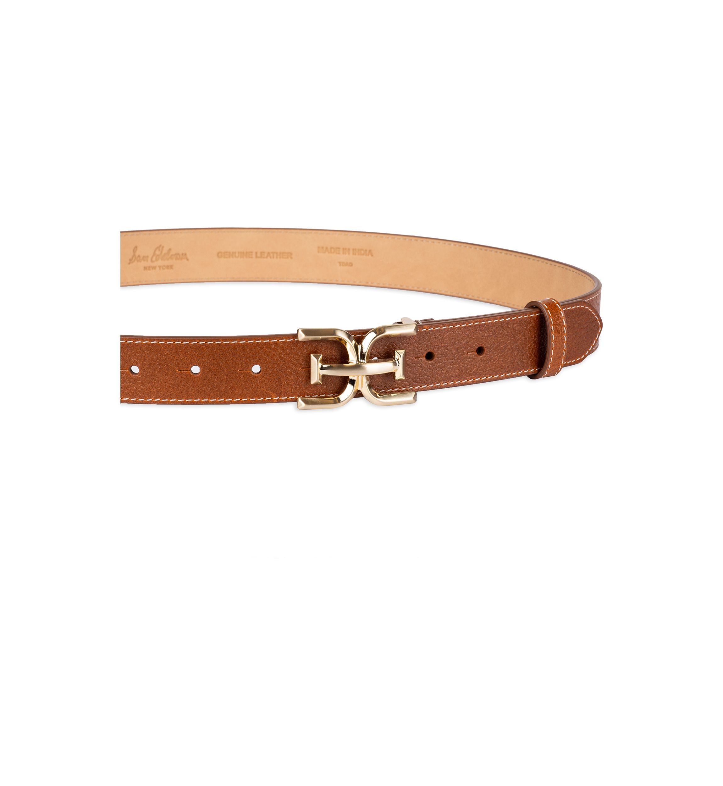 Casual Plaque Logo Buckle Belt
