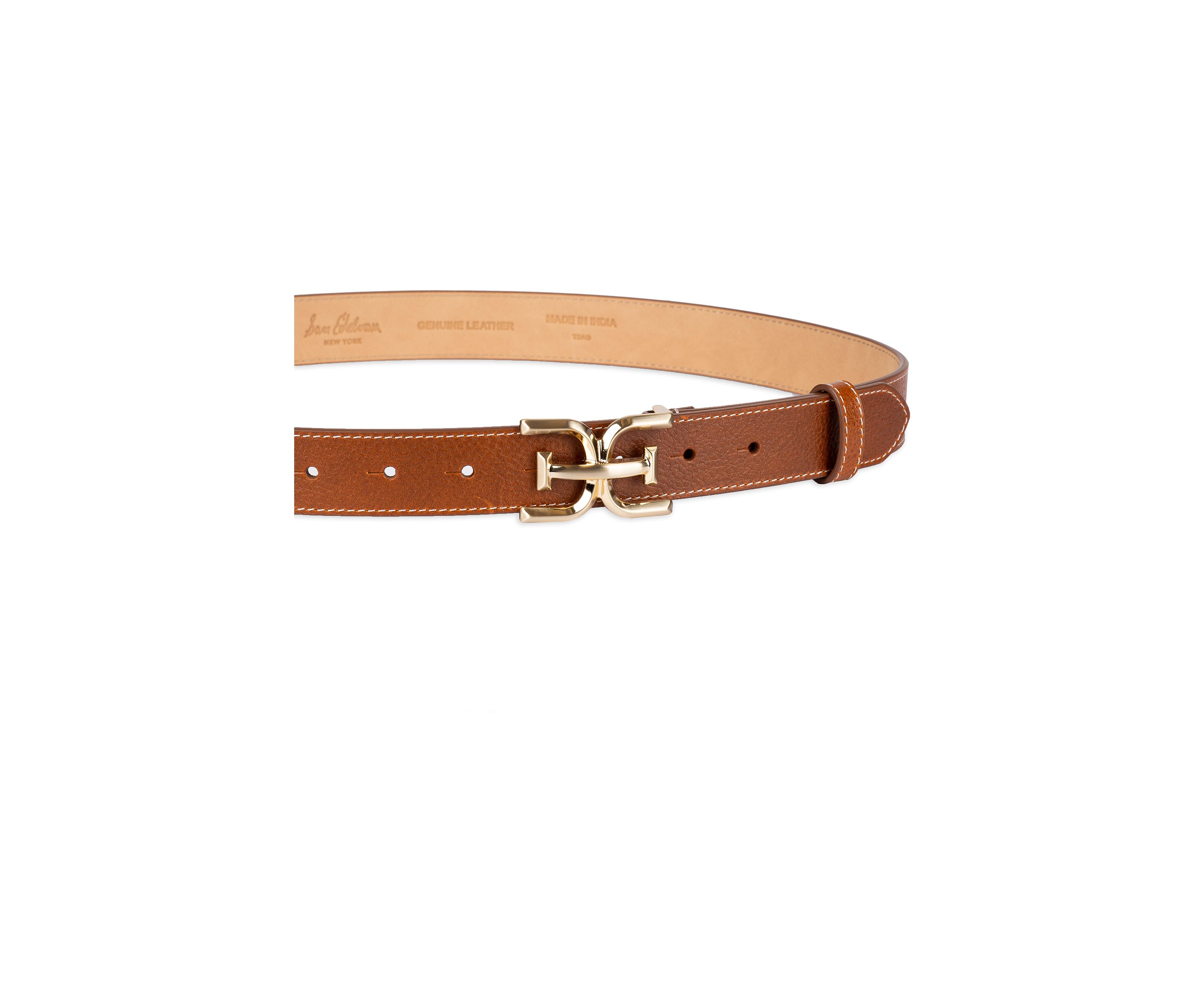 Casual Plaque Logo Buckle Belt