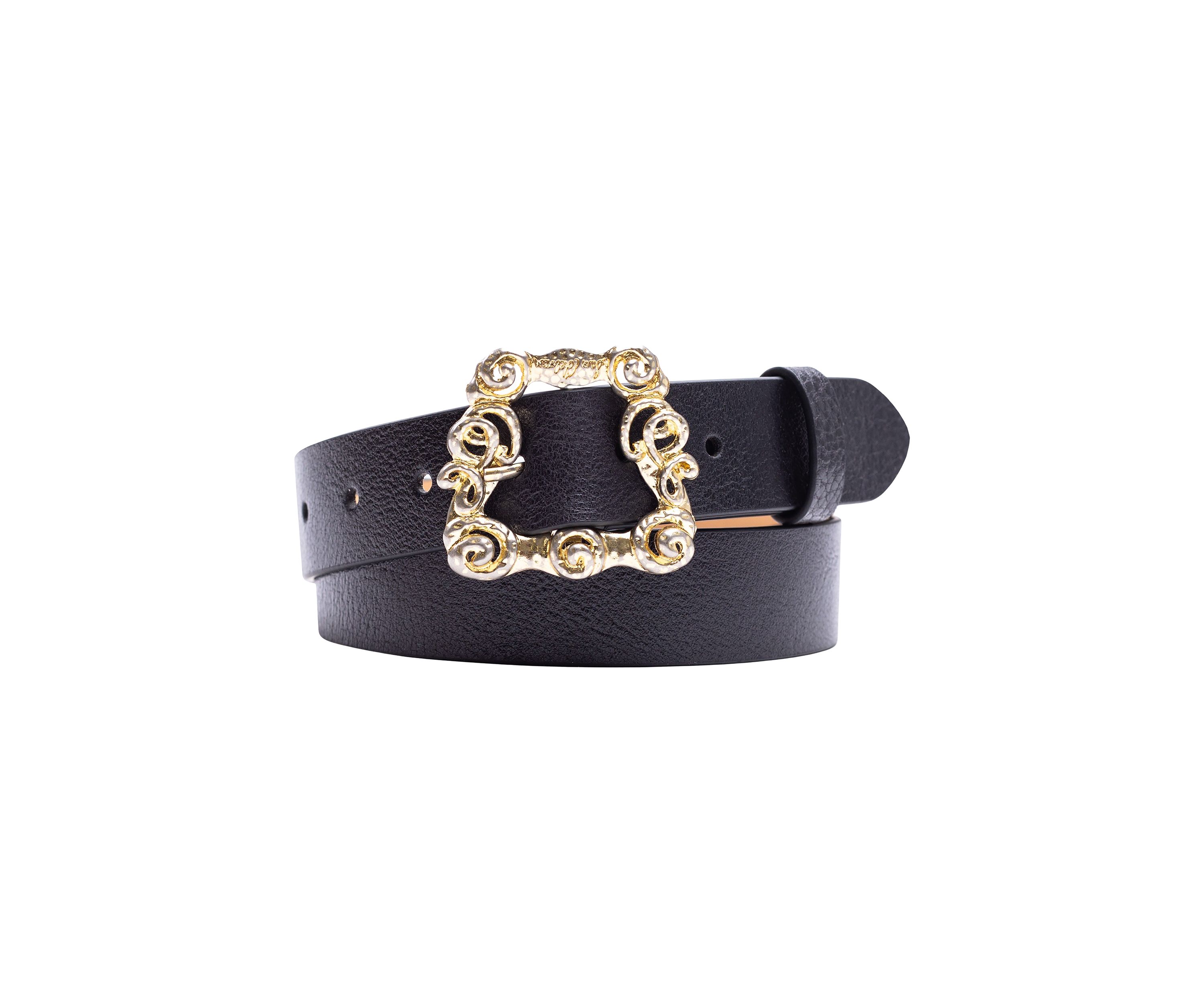 Ornate Centerbar Statement Buckle Fashion Belt