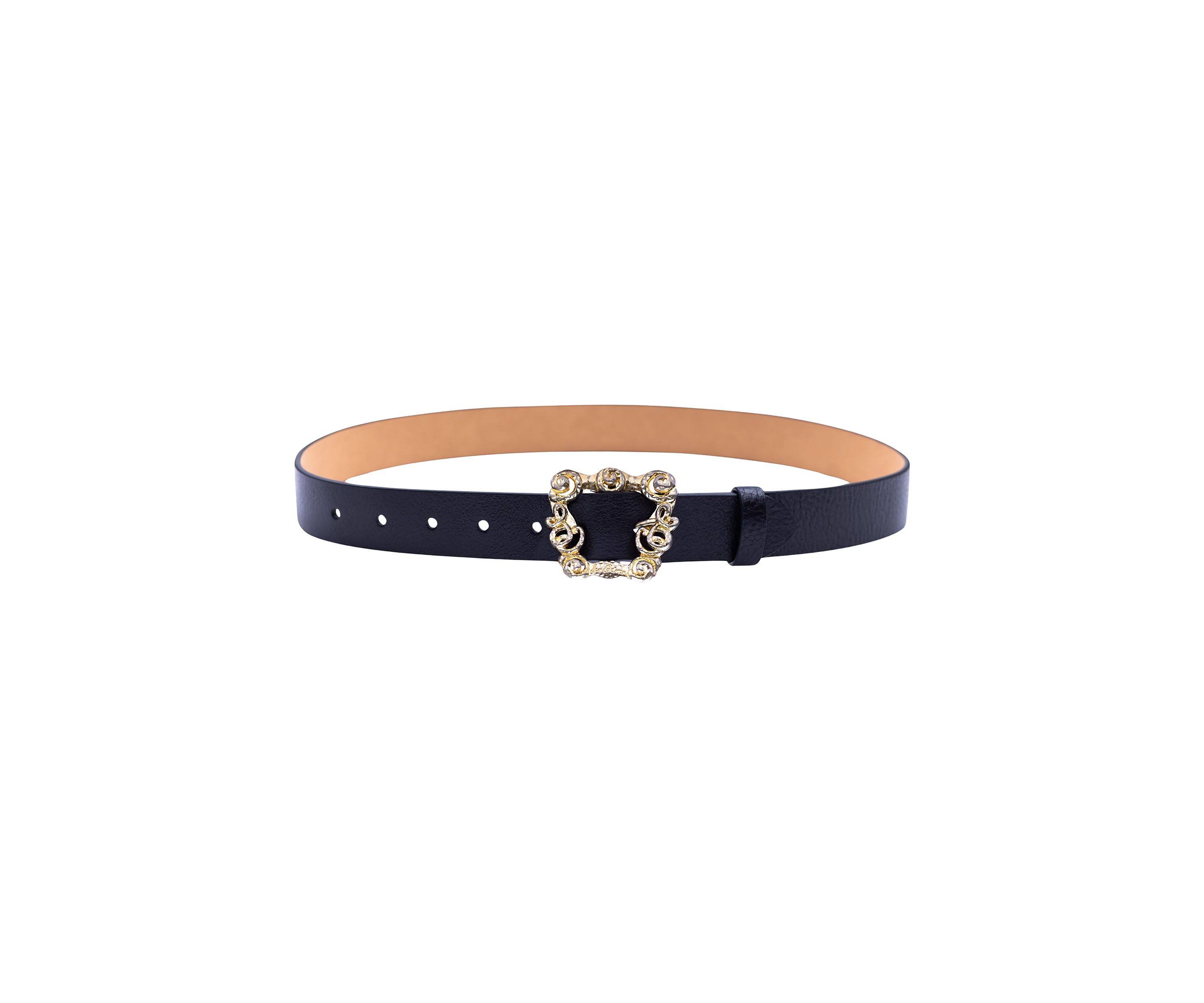 Ornate Centerbar Statement Buckle Fashion Belt