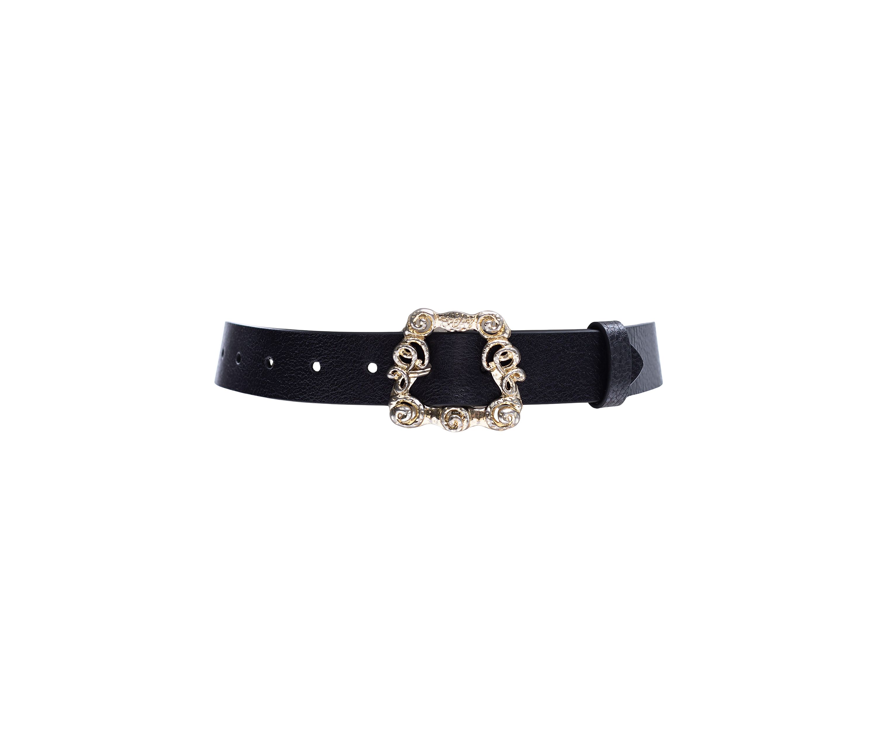 Ornate Centerbar Statement Buckle Fashion Belt