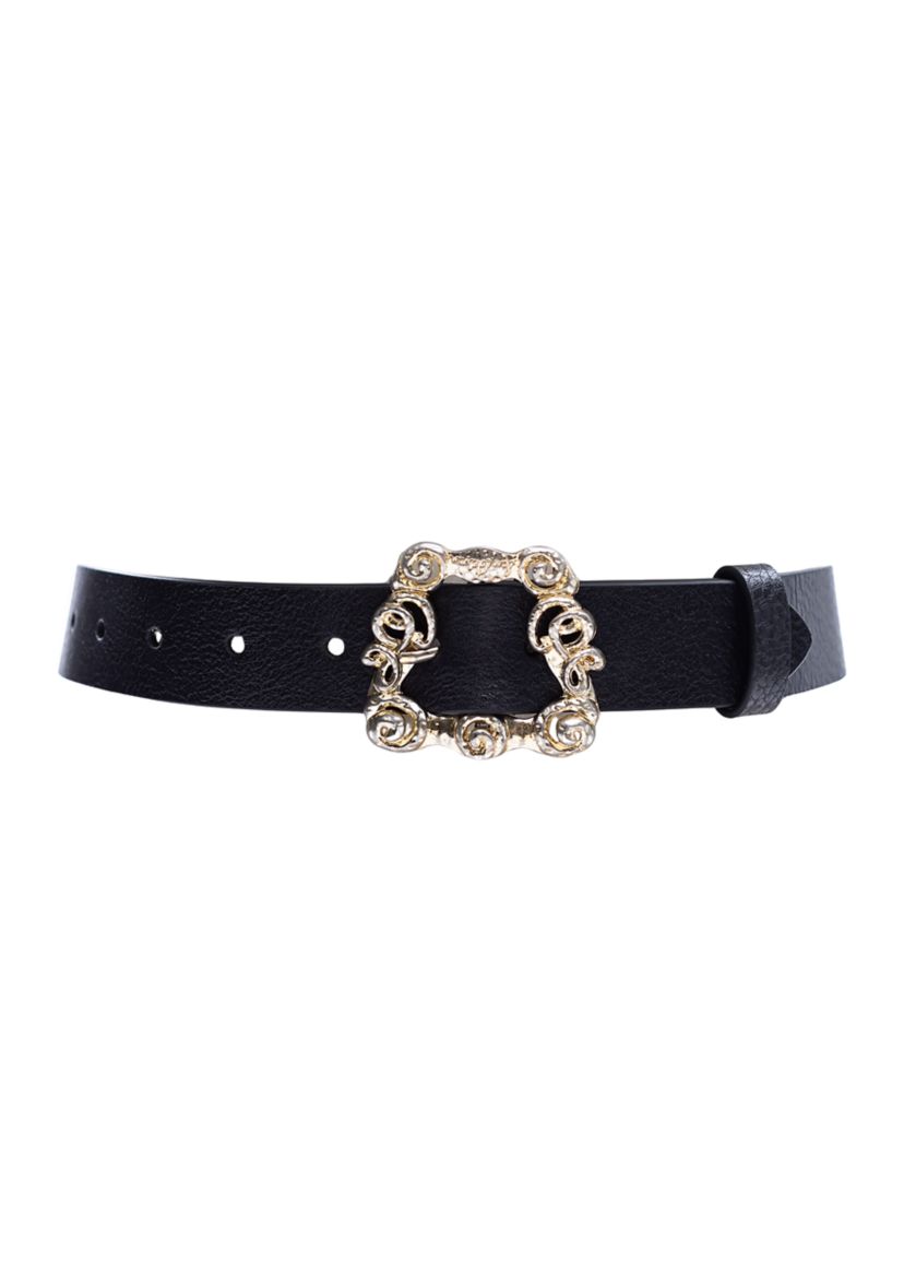 Ornate Centerbar Statement Buckle Fashion Belt