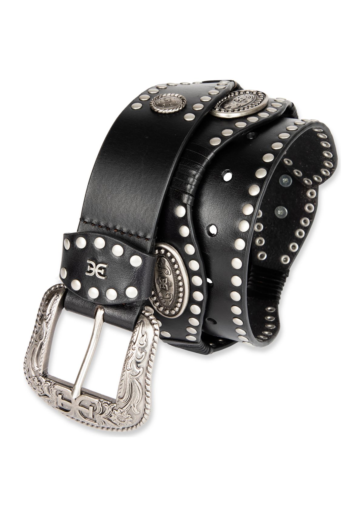 Sam Edelman Womens Studded Western Leather Fashion Belt