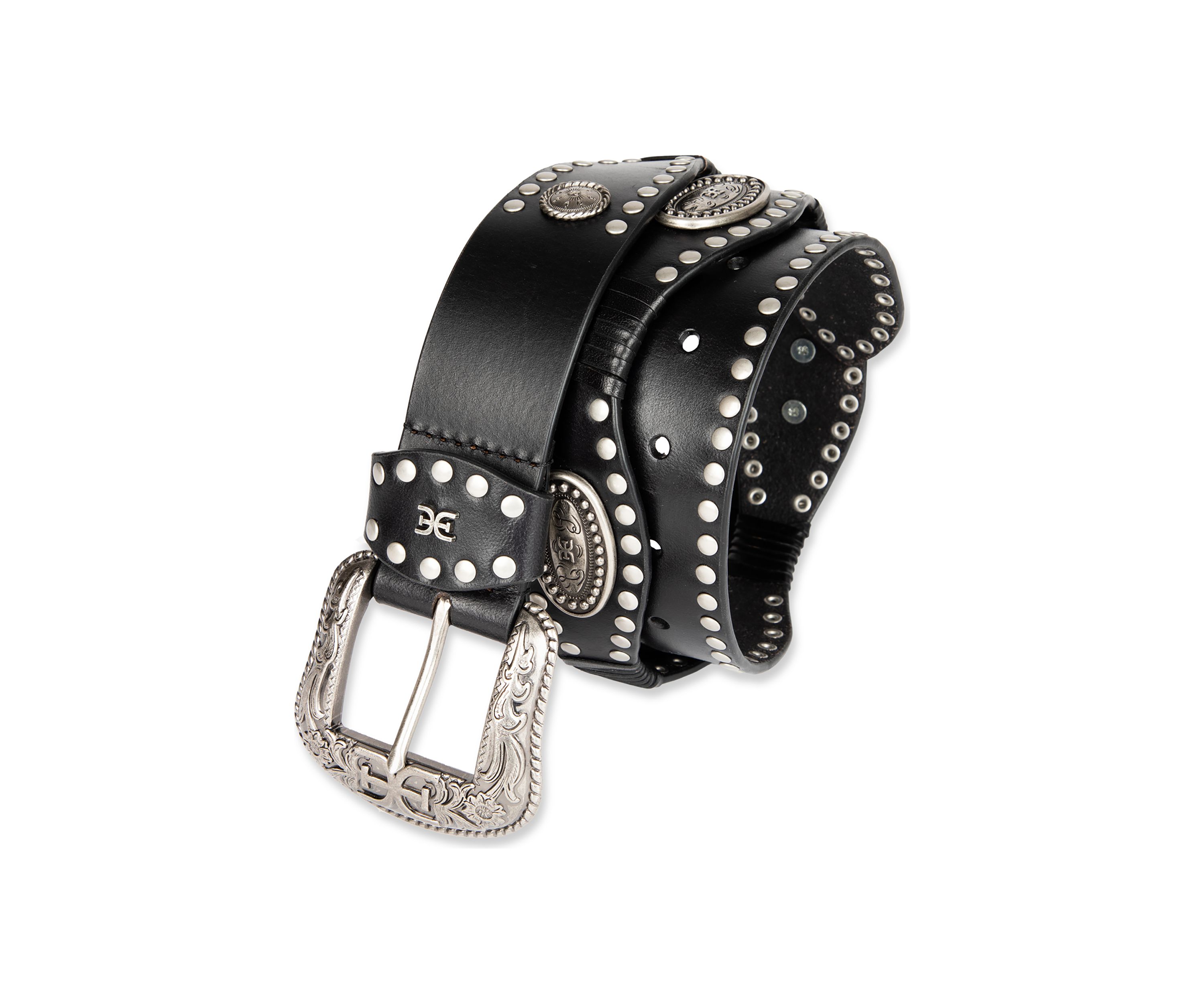 Sam Edelman Womens Studded Western Leather Fashion Belt