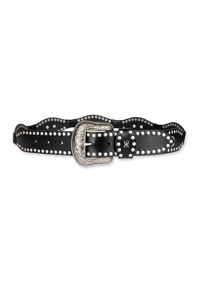 Sam Edelman Womens Studded Western Leather Fashion Belt