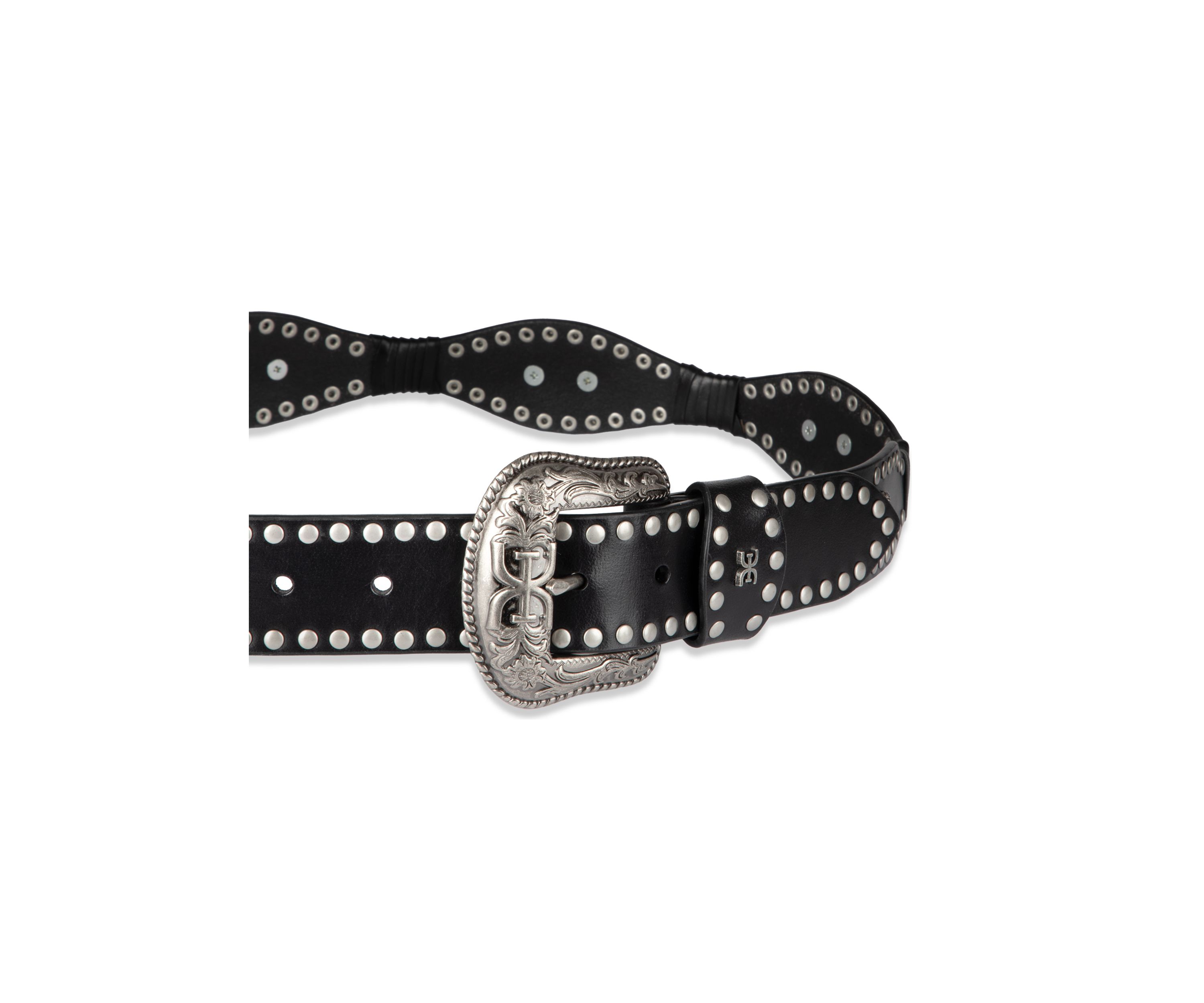Sam Edelman Womens Studded Western Leather Fashion Belt