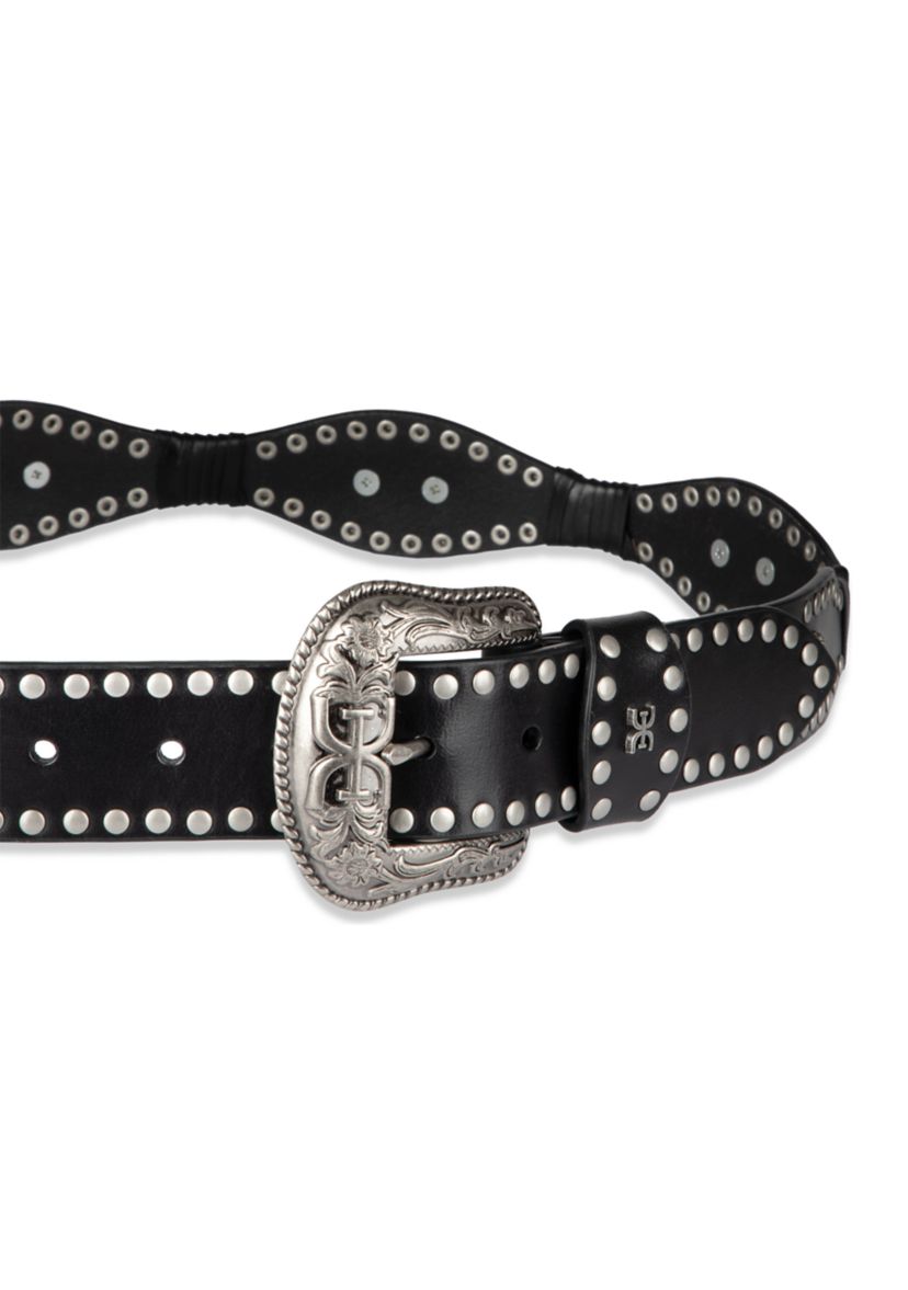 Sam Edelman Womens Studded Western Leather Fashion Belt