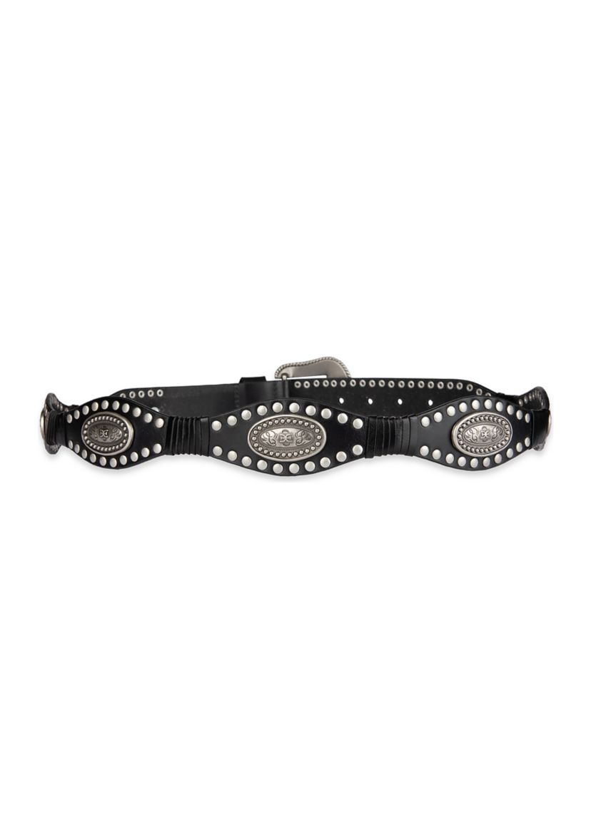 Sam Edelman Womens Studded Western Leather Fashion Belt