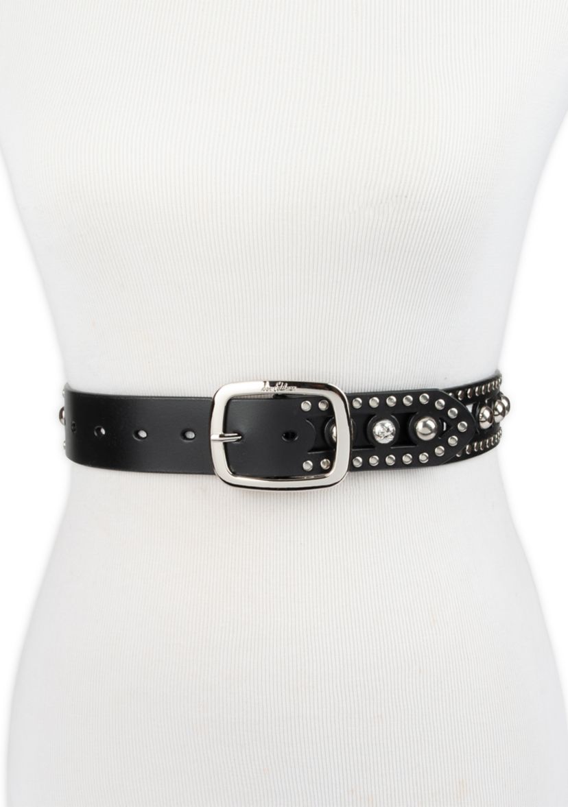 Womens Cutout Gem Studded Belt