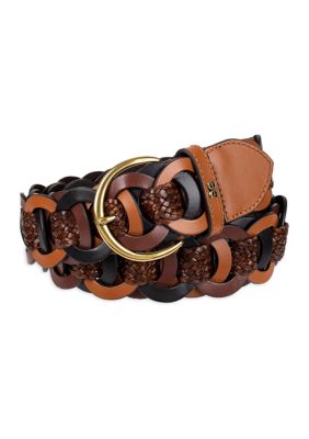 Sam Edelman Women's Linked Braided Fashion Belt, Small