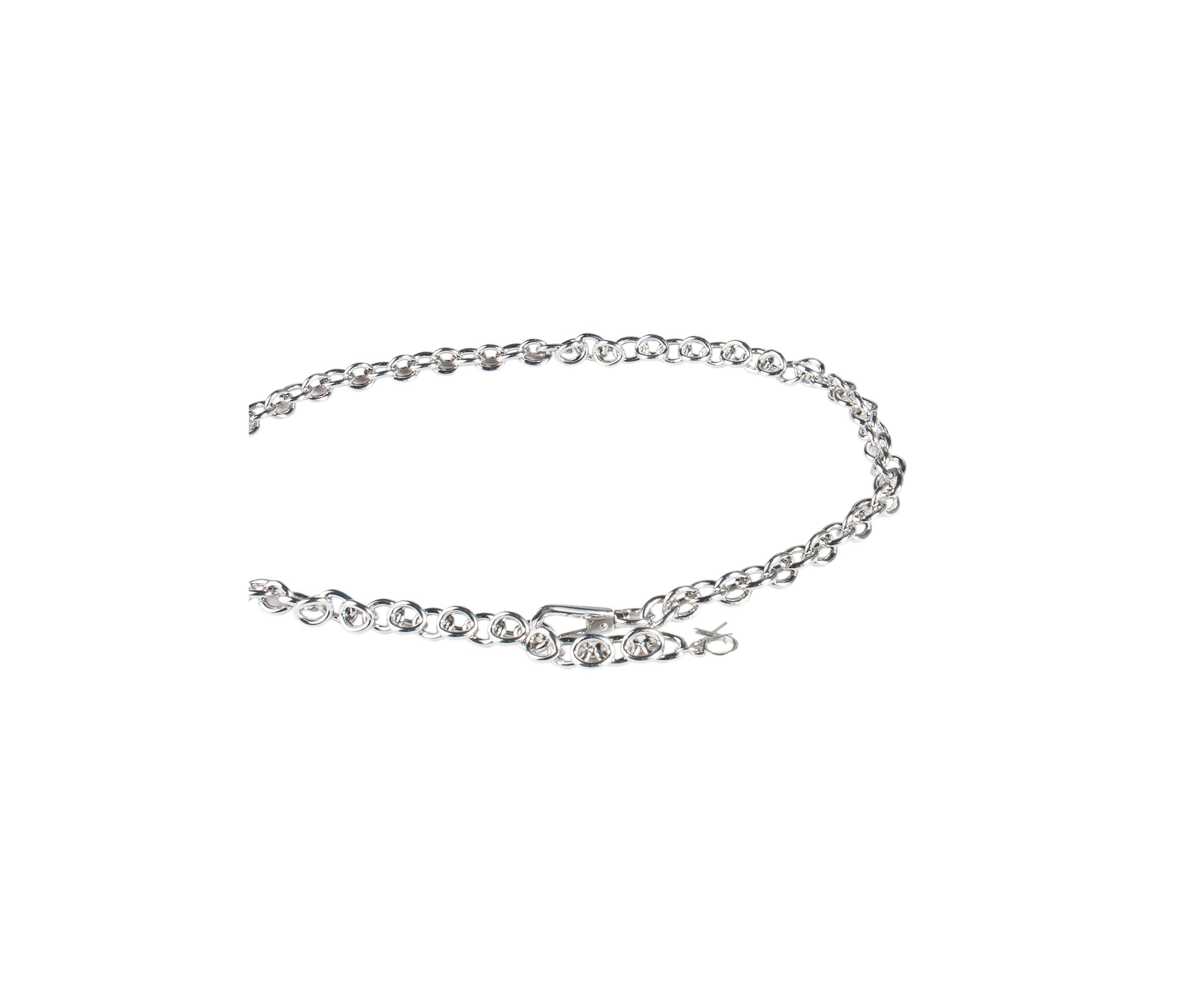 Chain Belt with Hanging Logo Charm