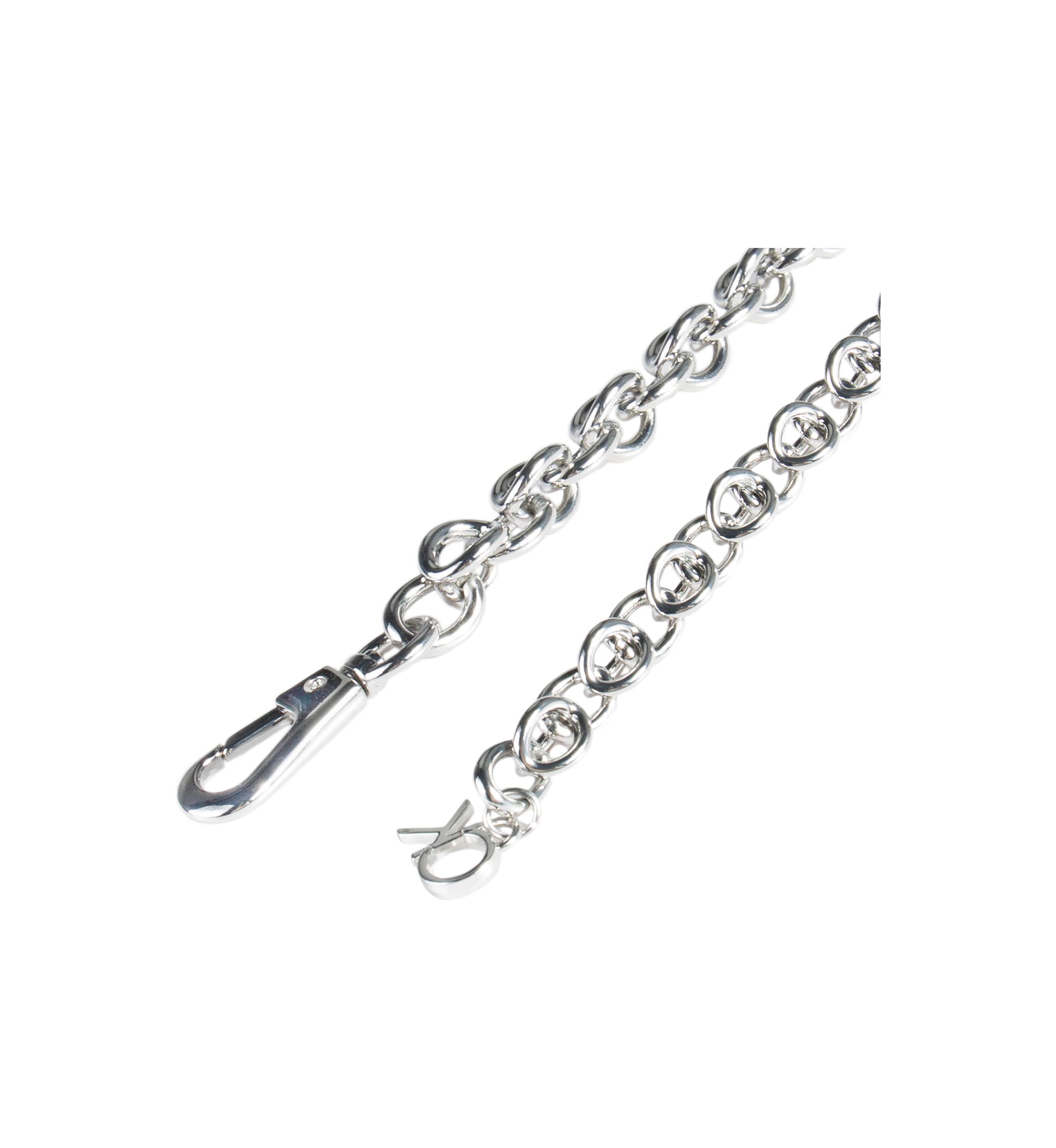 Chain Belt with Hanging Logo Charm