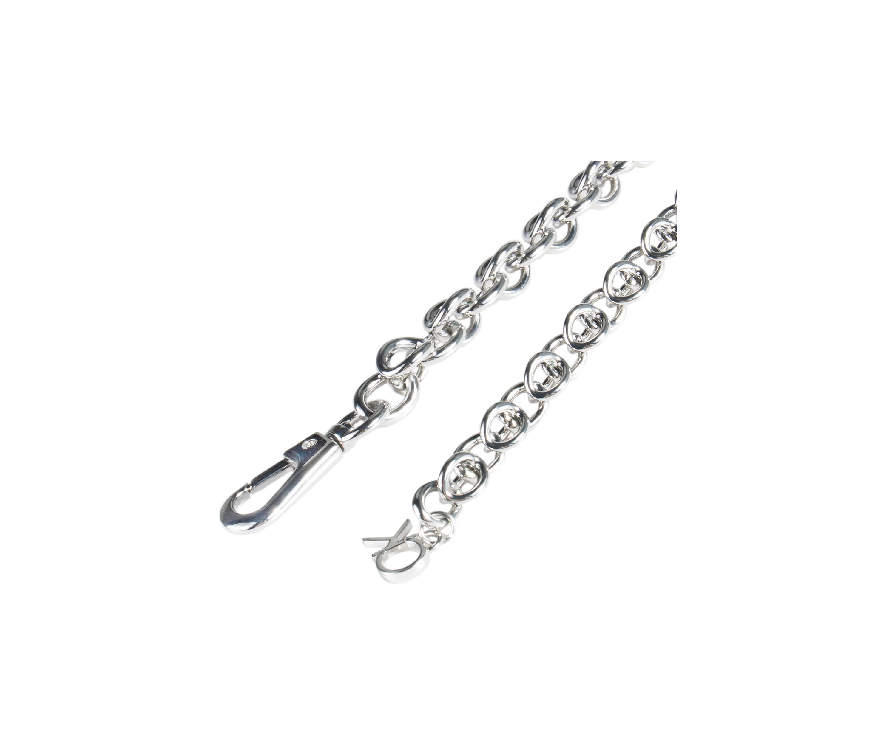 Chain Belt with Hanging Logo Charm
