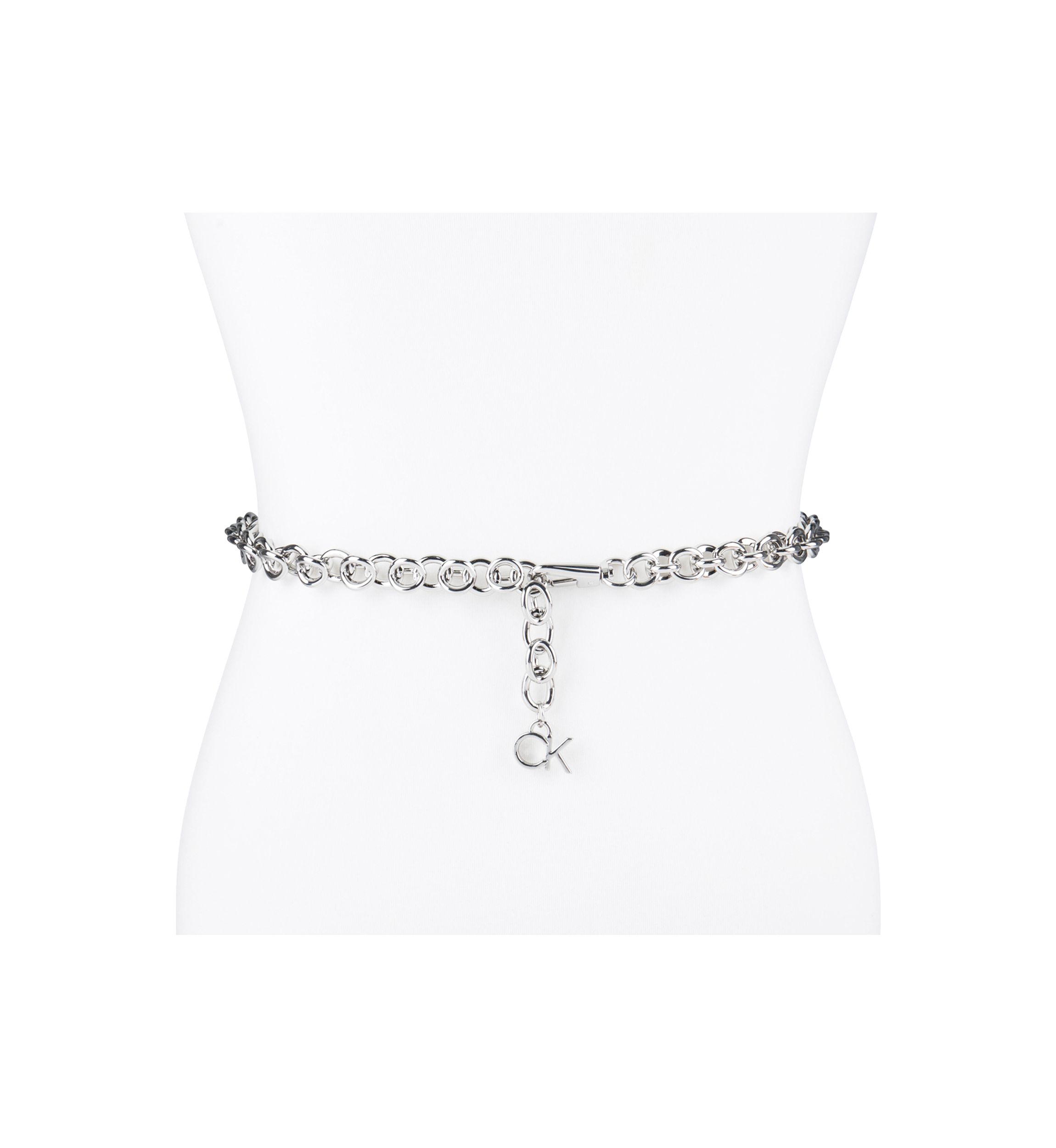 Chain Belt with Hanging Logo Charm
