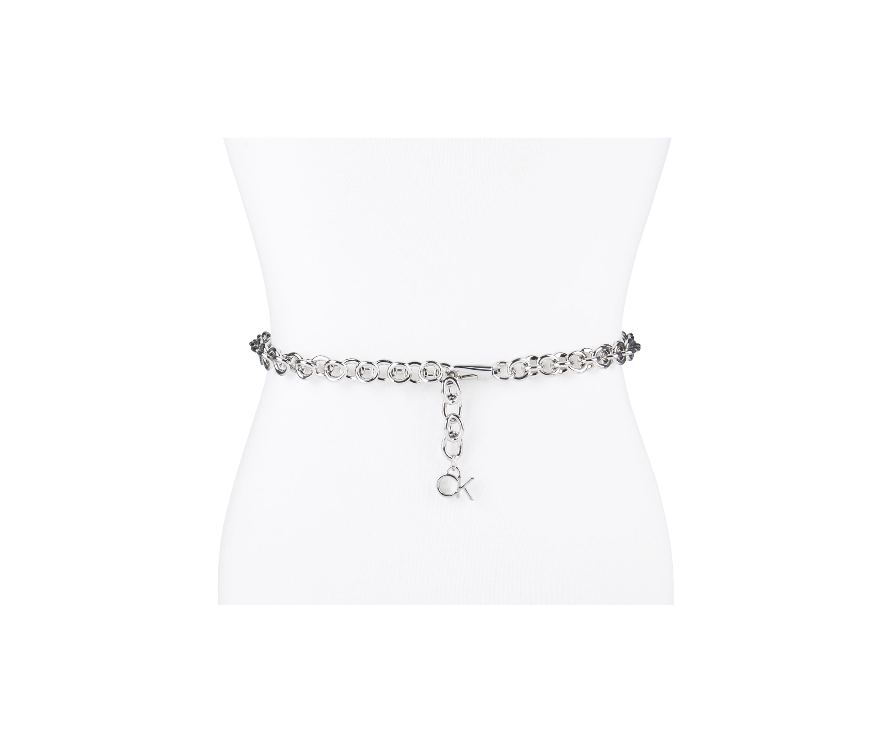 Chain Belt with Hanging Logo Charm